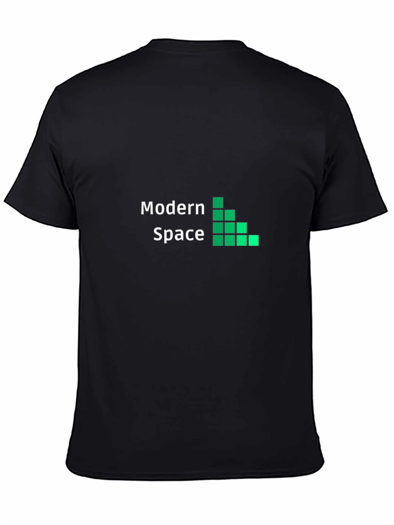 Modern Space Black Graphic Tee for Men