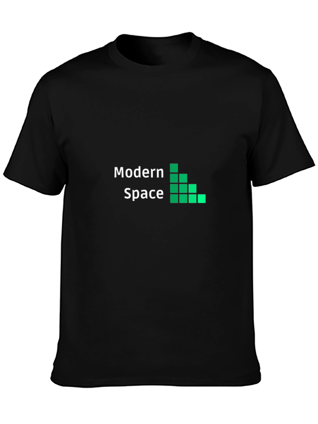 Modern Space Black Graphic Tee for Men