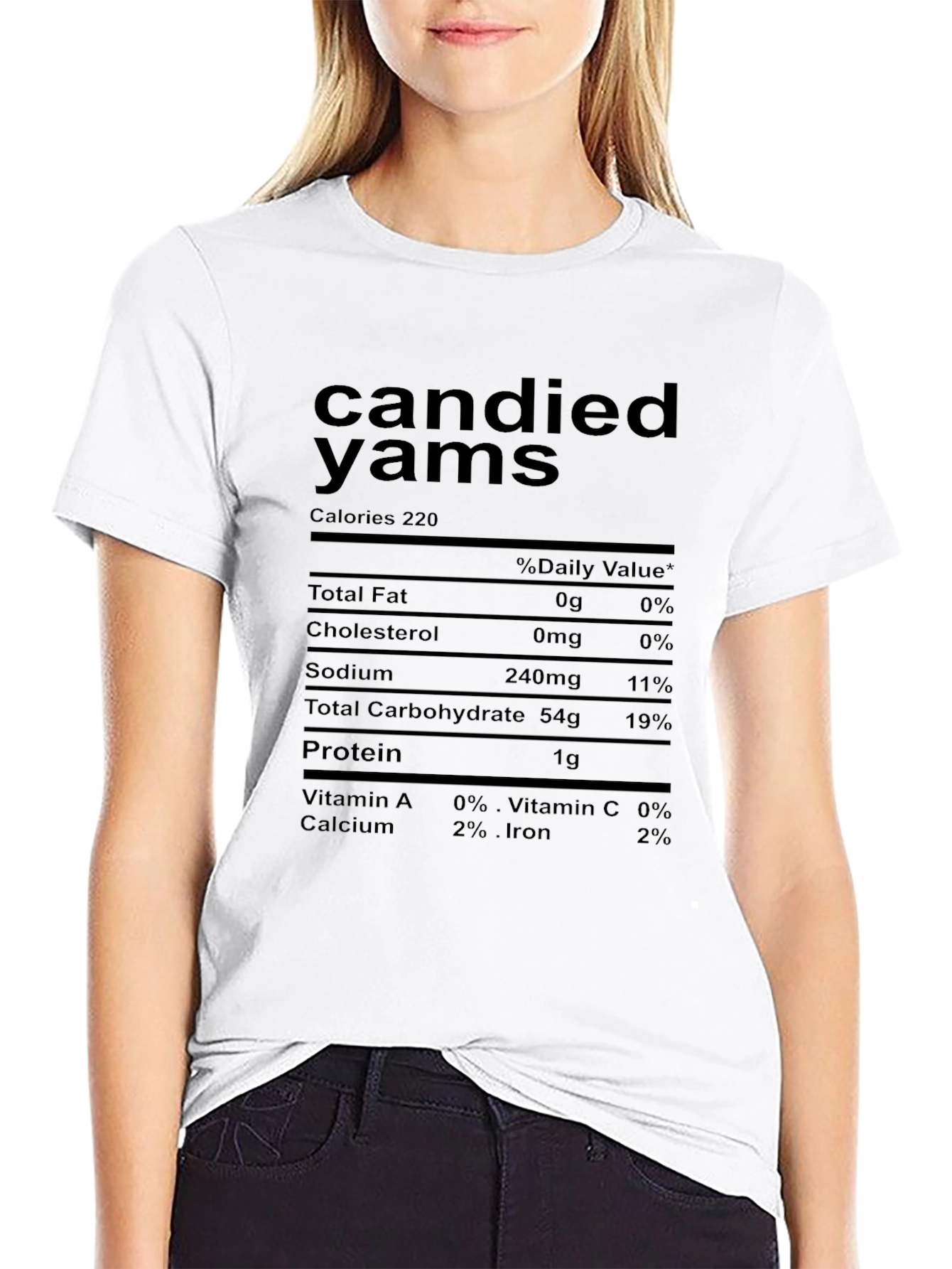 Candied Yams Nutrition Facts T-Shirt
