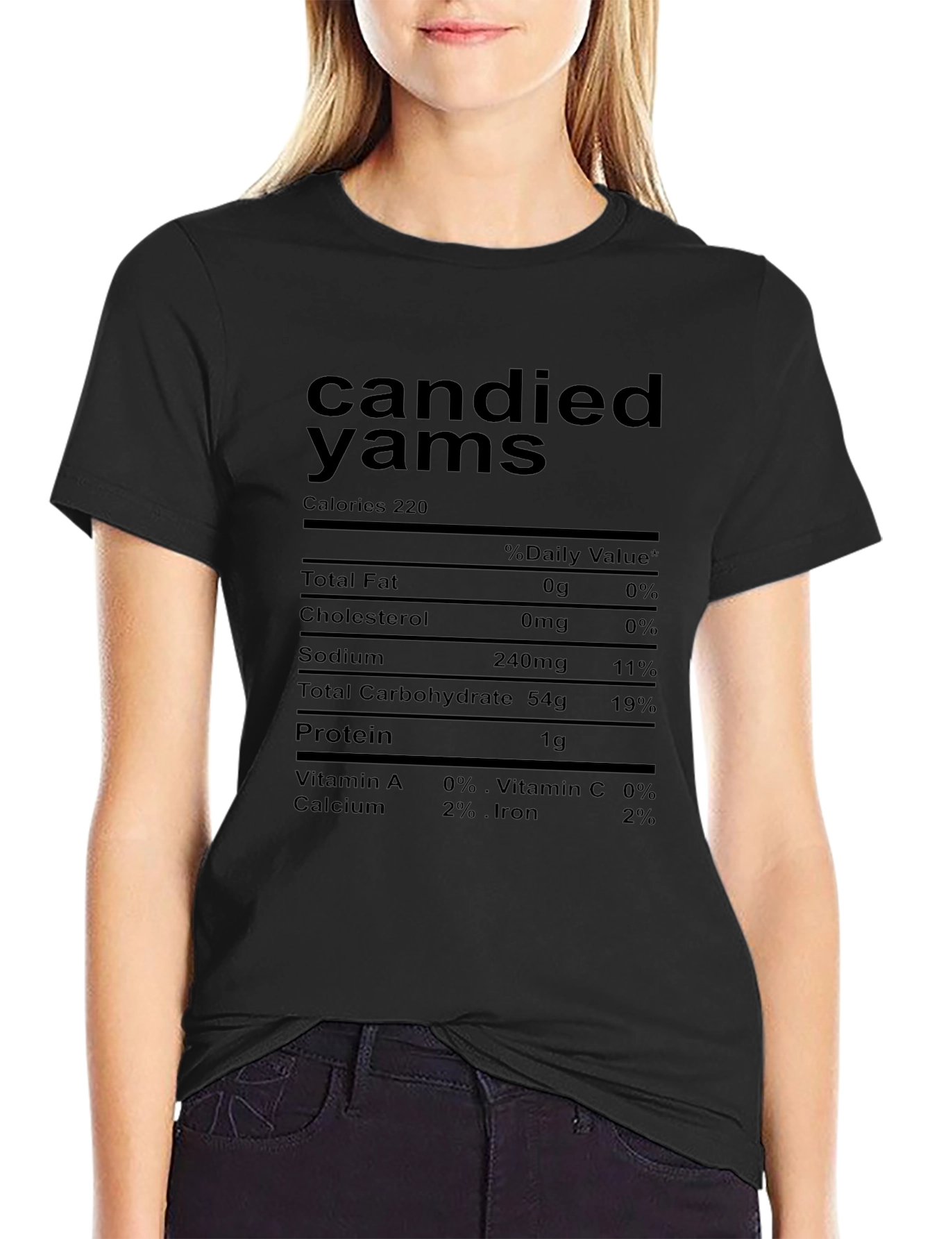 Candied Yams Nutrition Facts T-Shirt