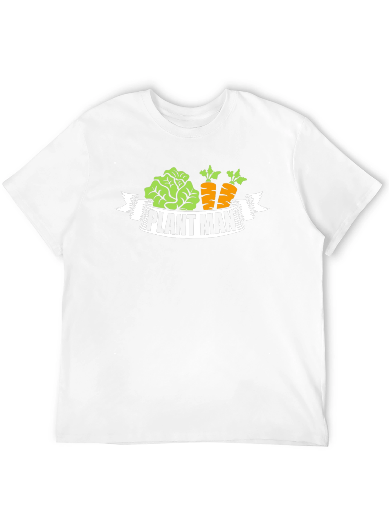 Plant Man T-Shirt - Black Gardening Vegan Carrots Lettuce