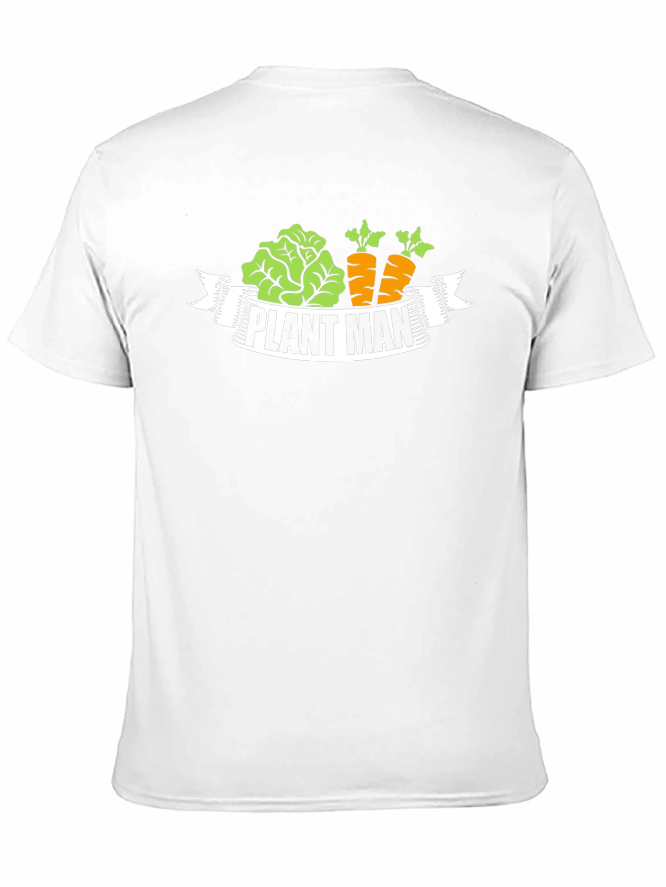 Plant Man T-Shirt - Black Gardening Vegan Carrots Lettuce