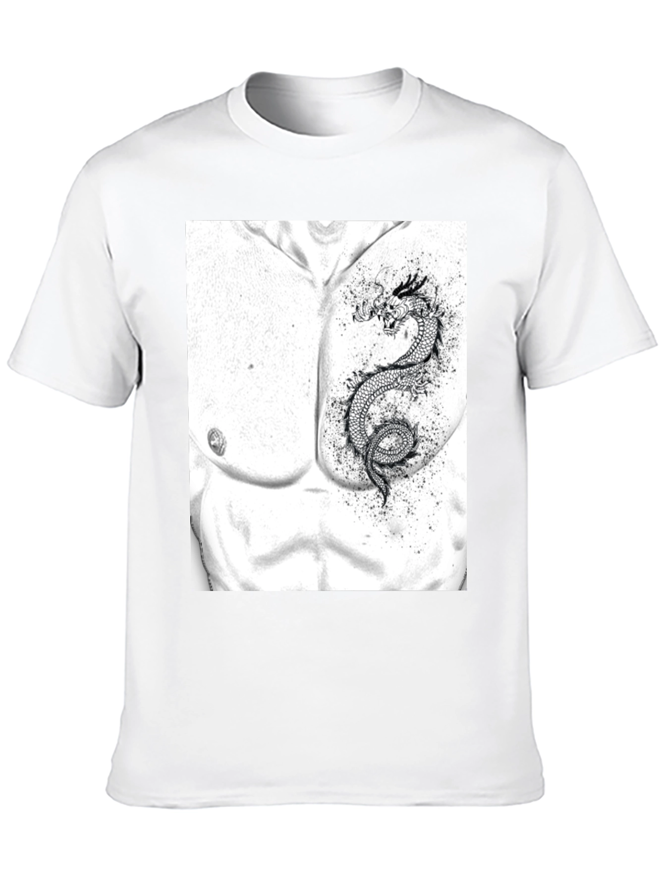 Dragon Chest Graphic Black T-Shirt