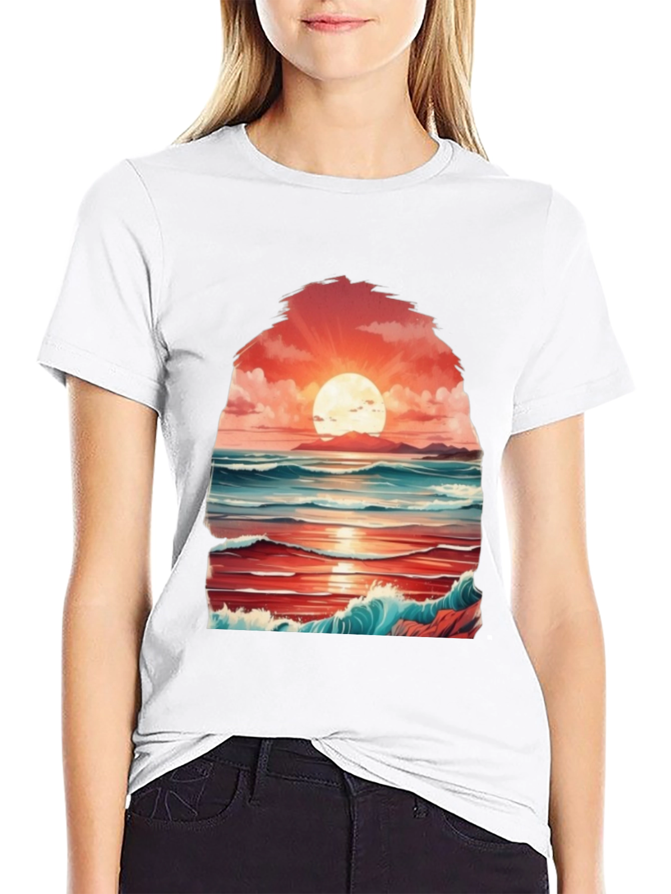 Sunset Seascape Graphic Tee