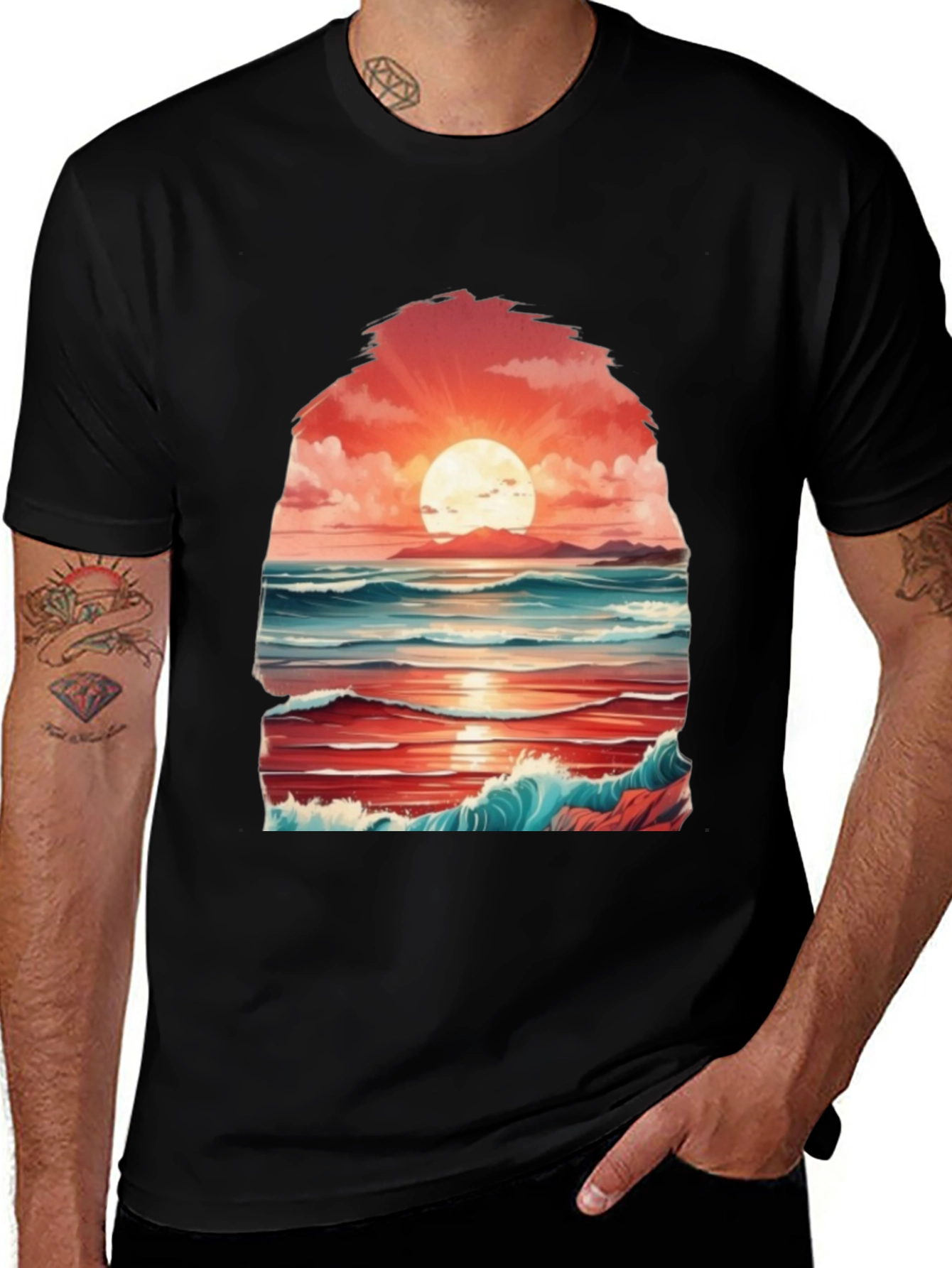 Sunset Seascape Graphic Tee