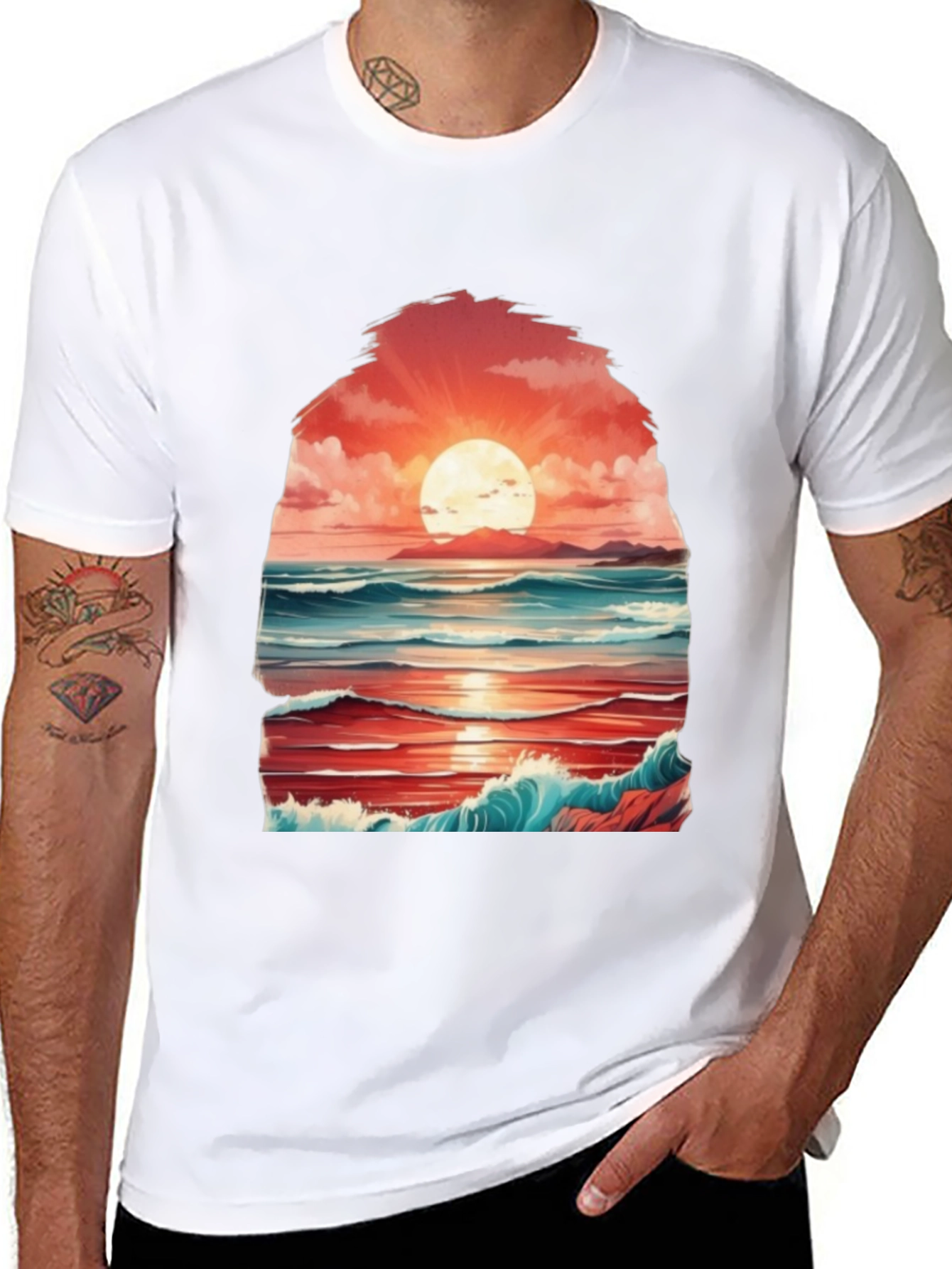 Sunset Seascape Graphic Tee