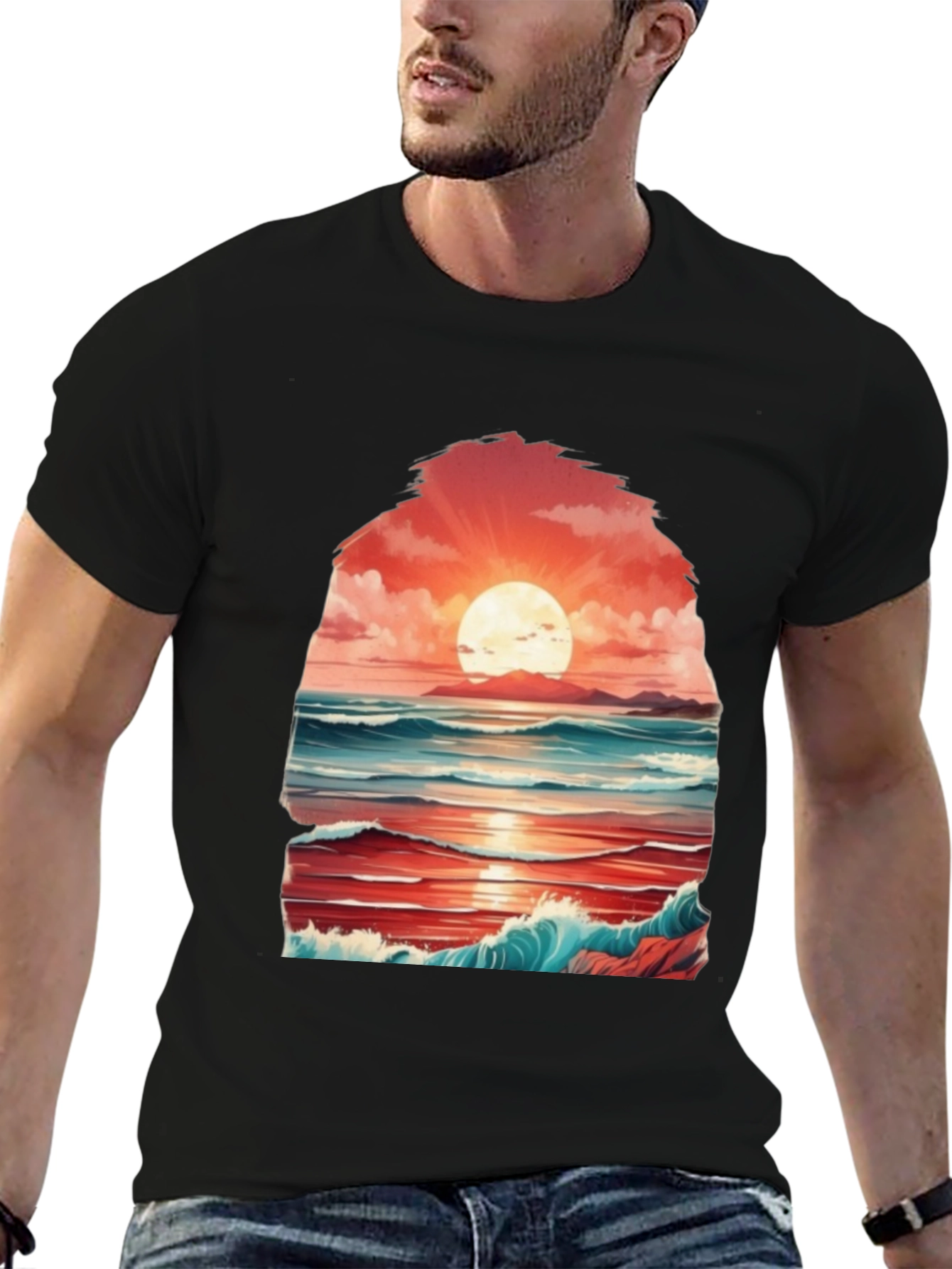 Sunset Seascape Graphic Tee