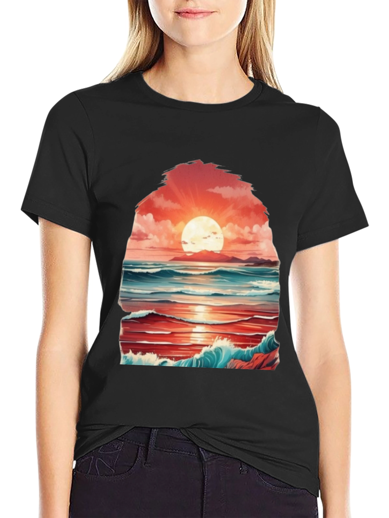 Sunset Seascape Graphic Tee