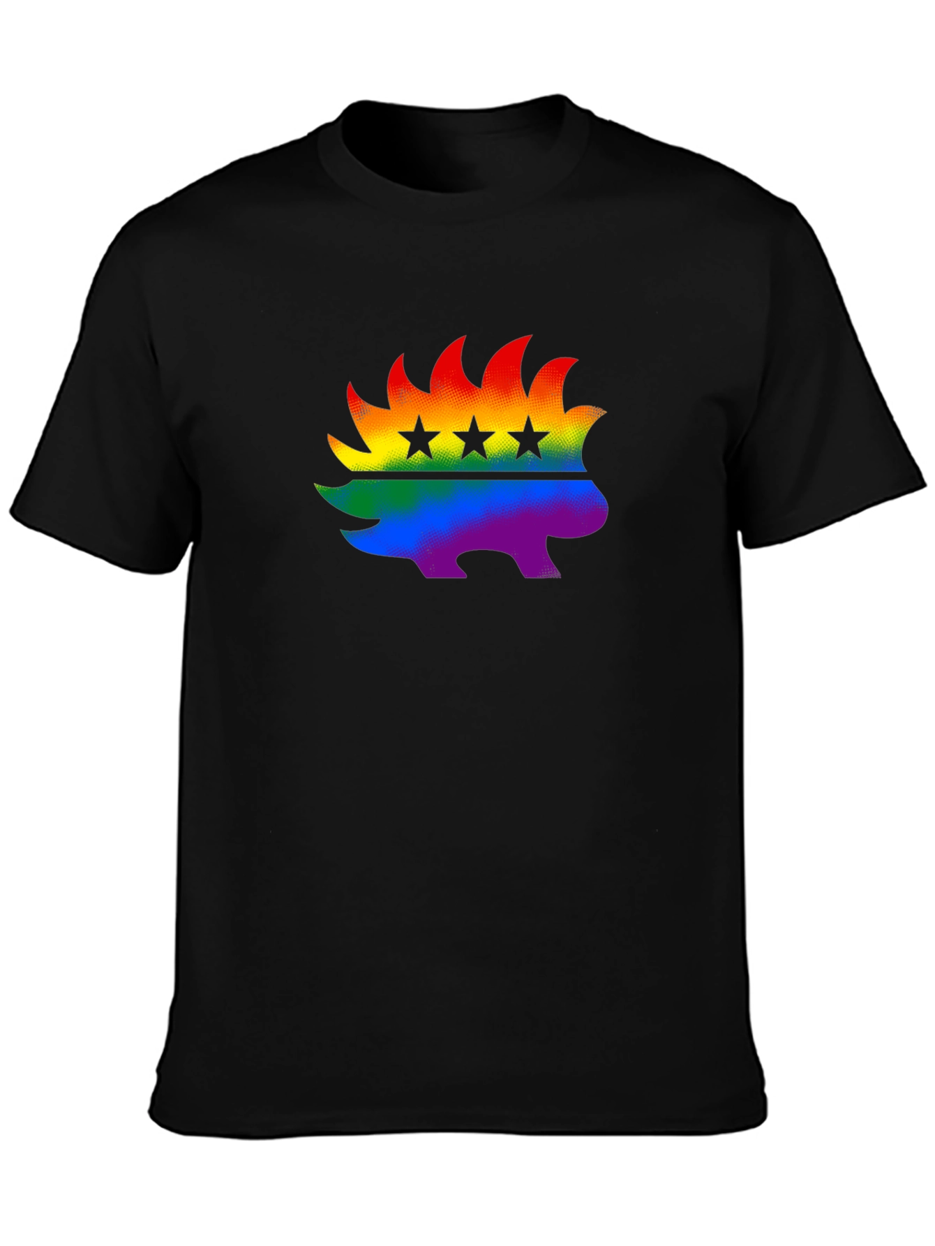 Rainbow Libertarian Porcupine T-Shirt