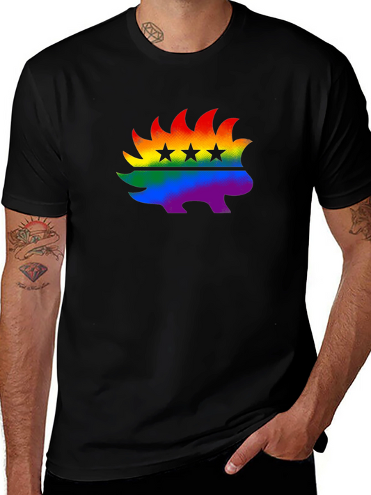 Rainbow Libertarian Porcupine T-Shirt