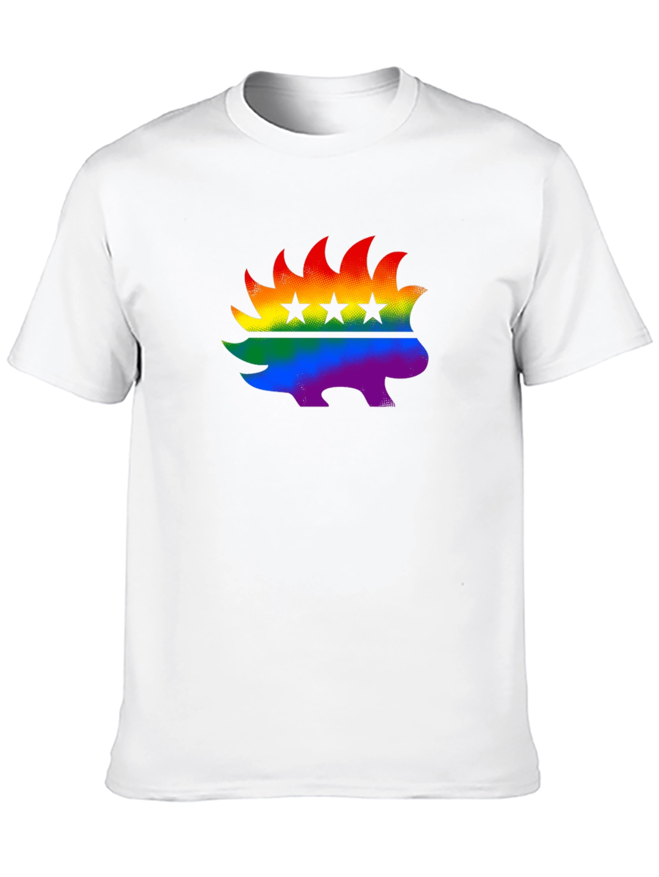 Rainbow Libertarian Porcupine T-Shirt