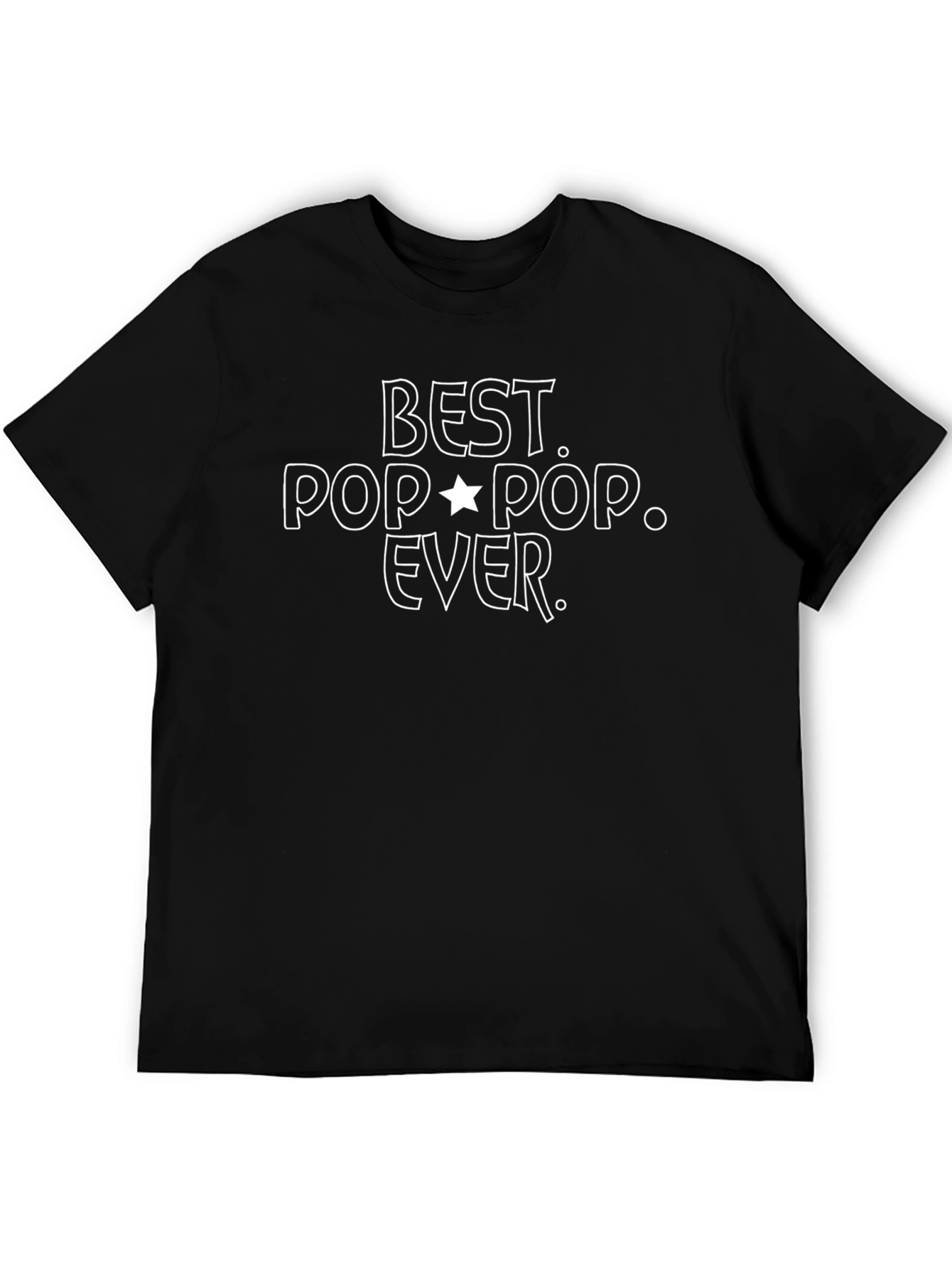 Best Pop Pop Ever Graphic Tee - Black T-Shirt