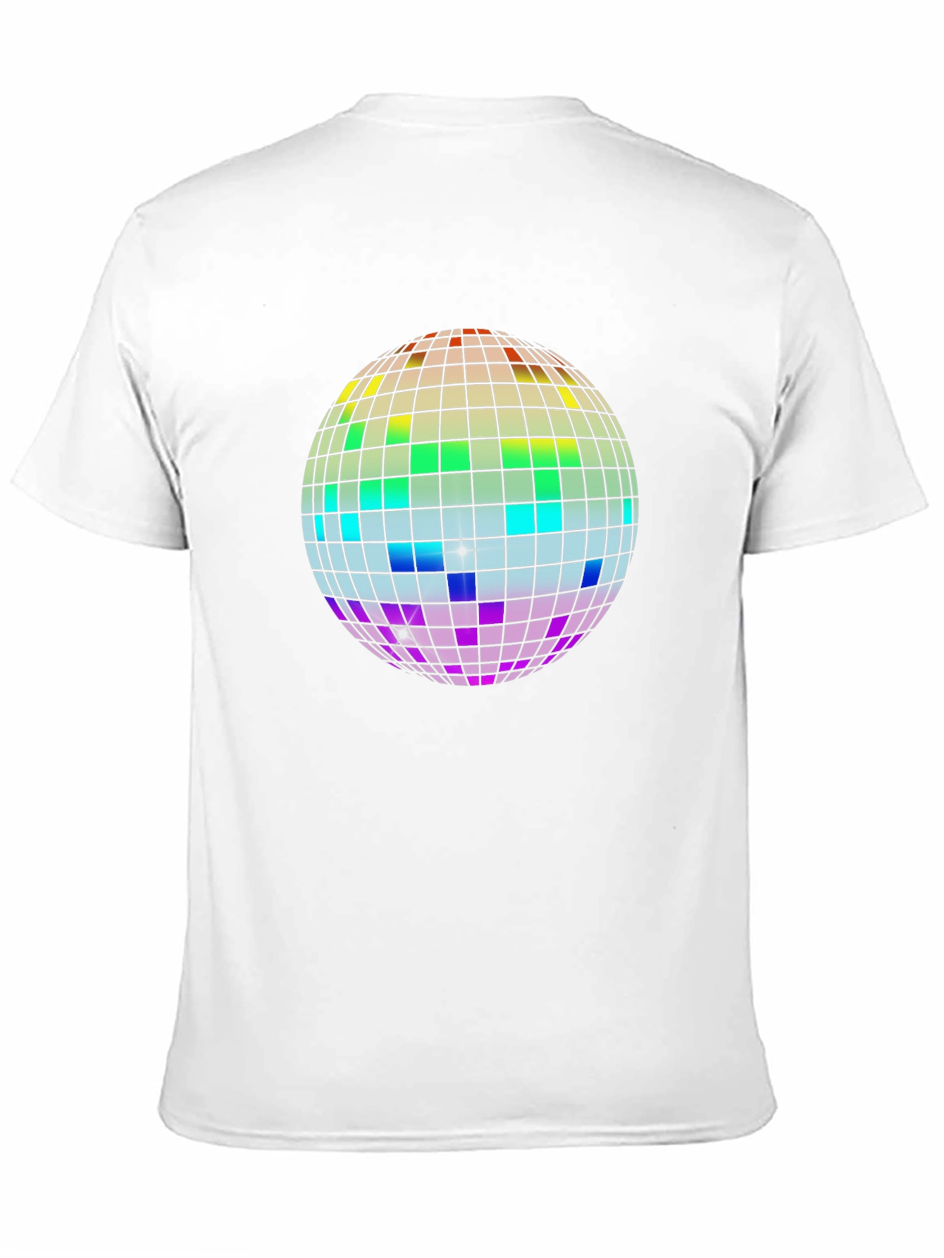 Rainbow Disco Ball Graphic Tee - Black