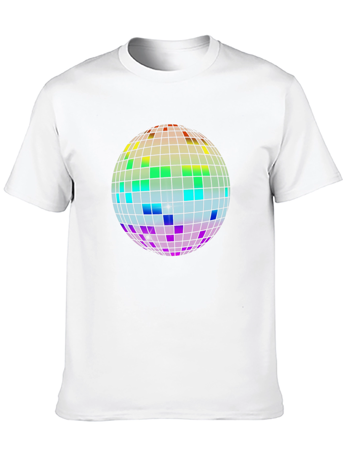 Rainbow Disco Ball Graphic Tee - Black