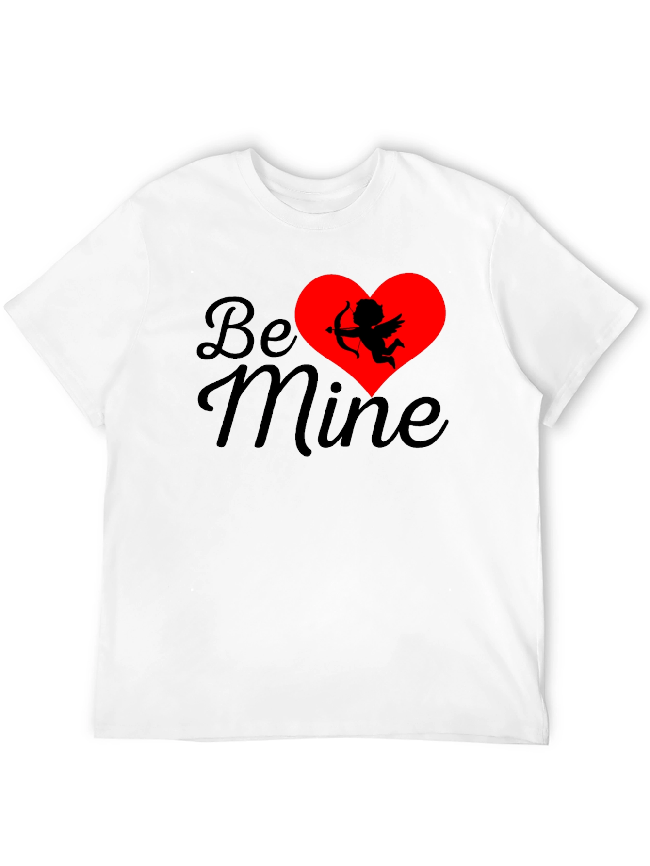 Be Mine Cupid Graphic Tee - Black