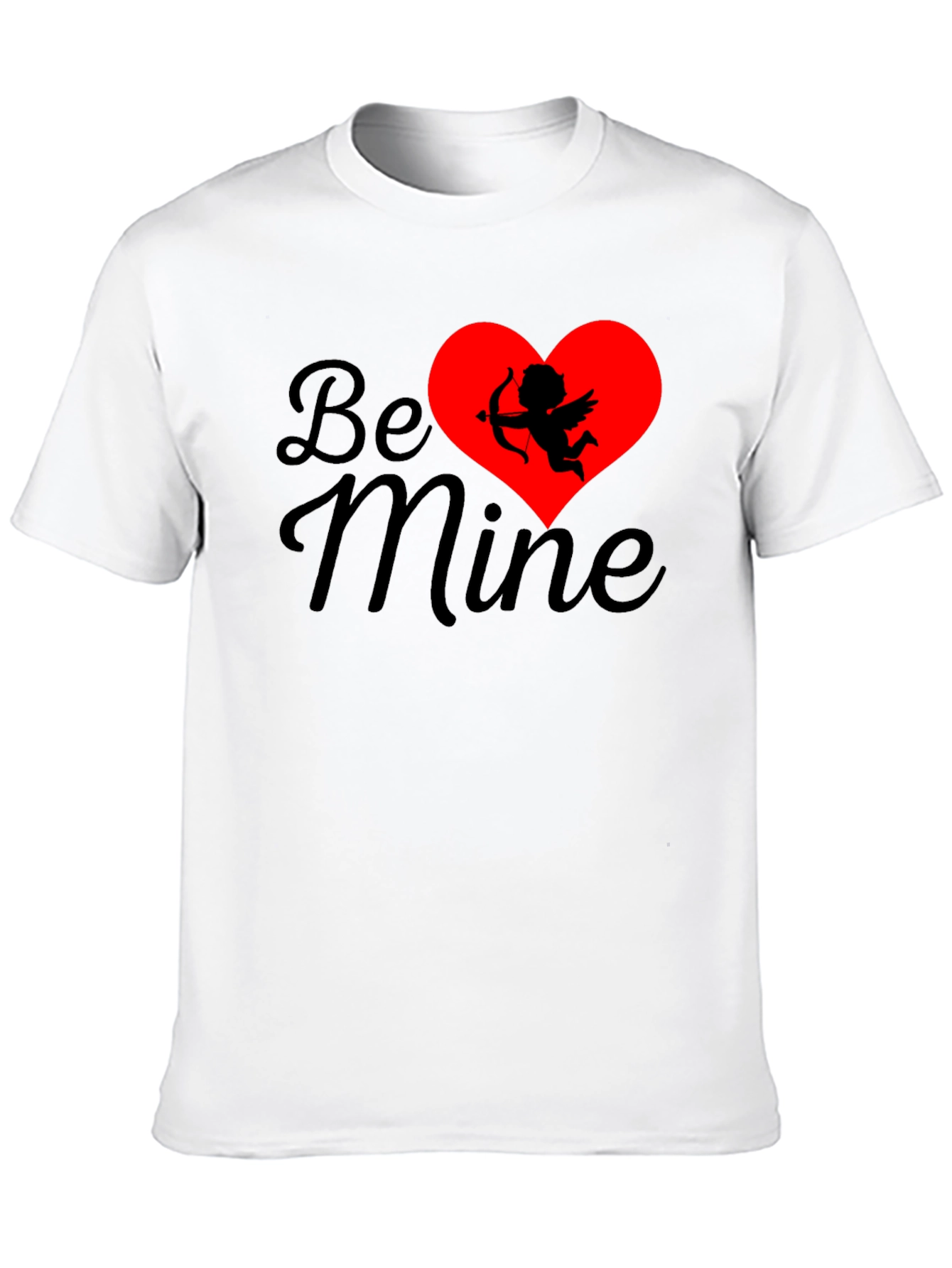Be Mine Cupid Graphic Tee - Black