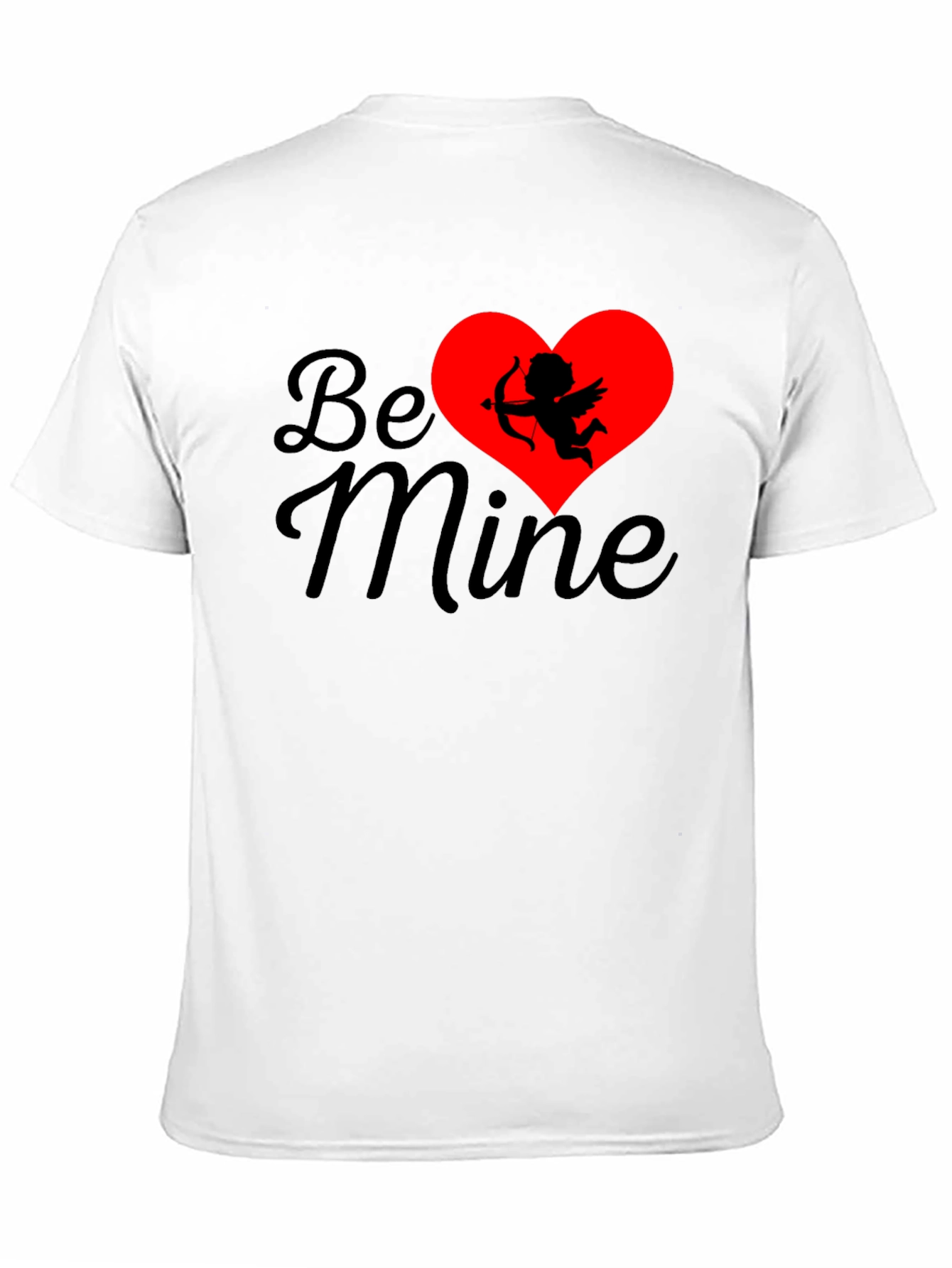 Be Mine Cupid Graphic Tee - Black