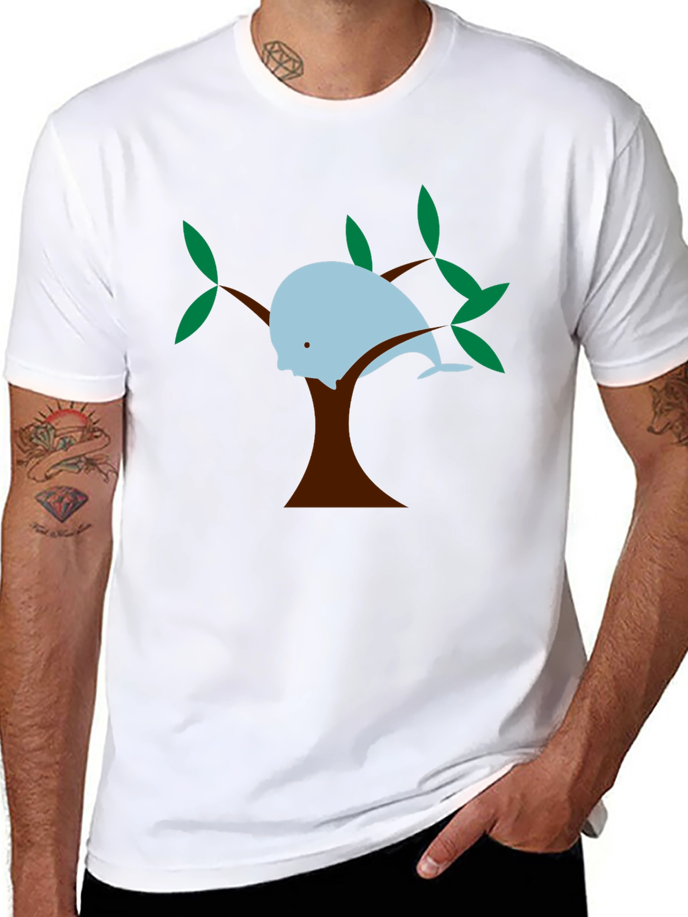 Whale in a Tree Graphic Tee