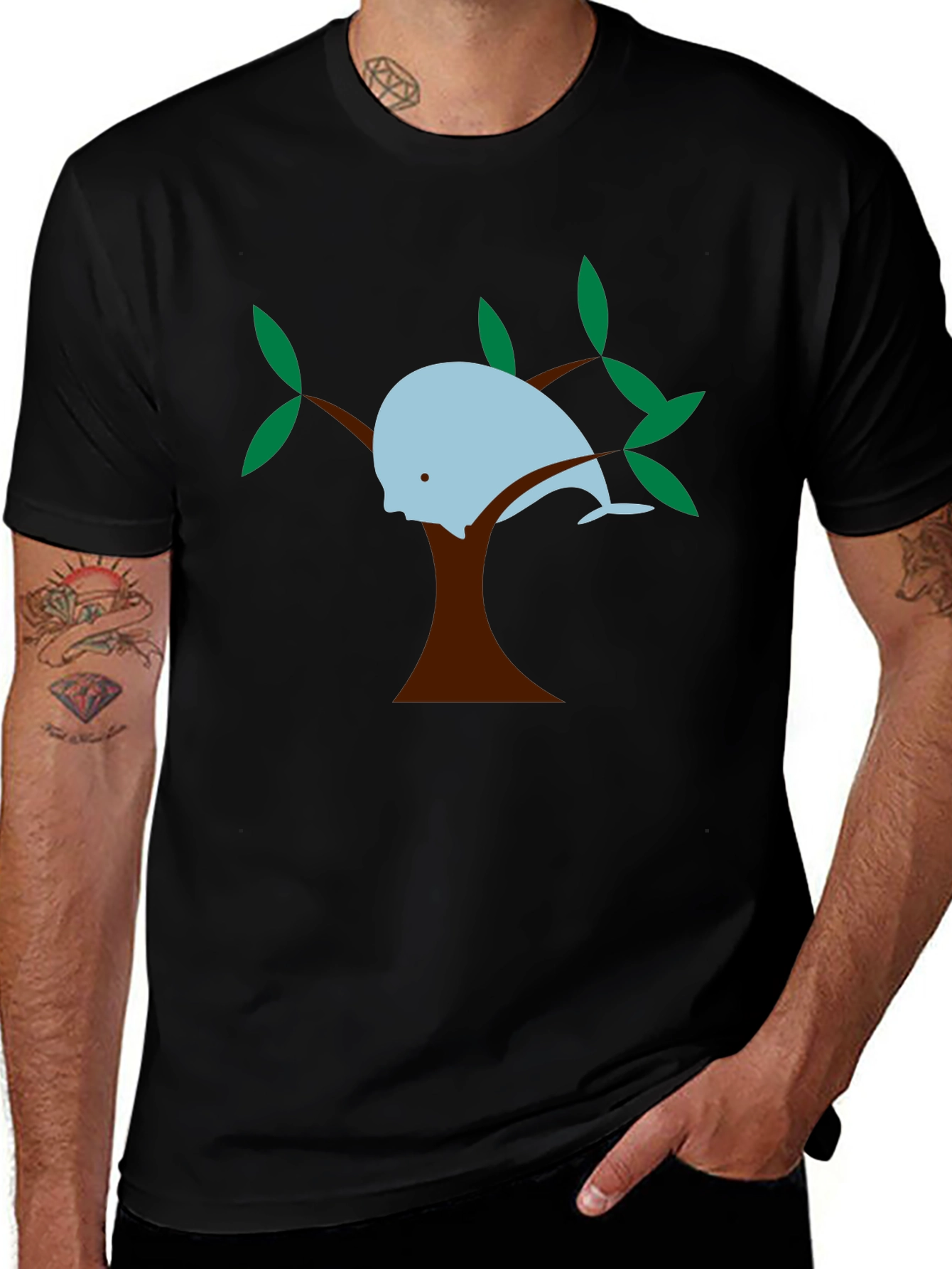 Whale in a Tree Graphic Tee