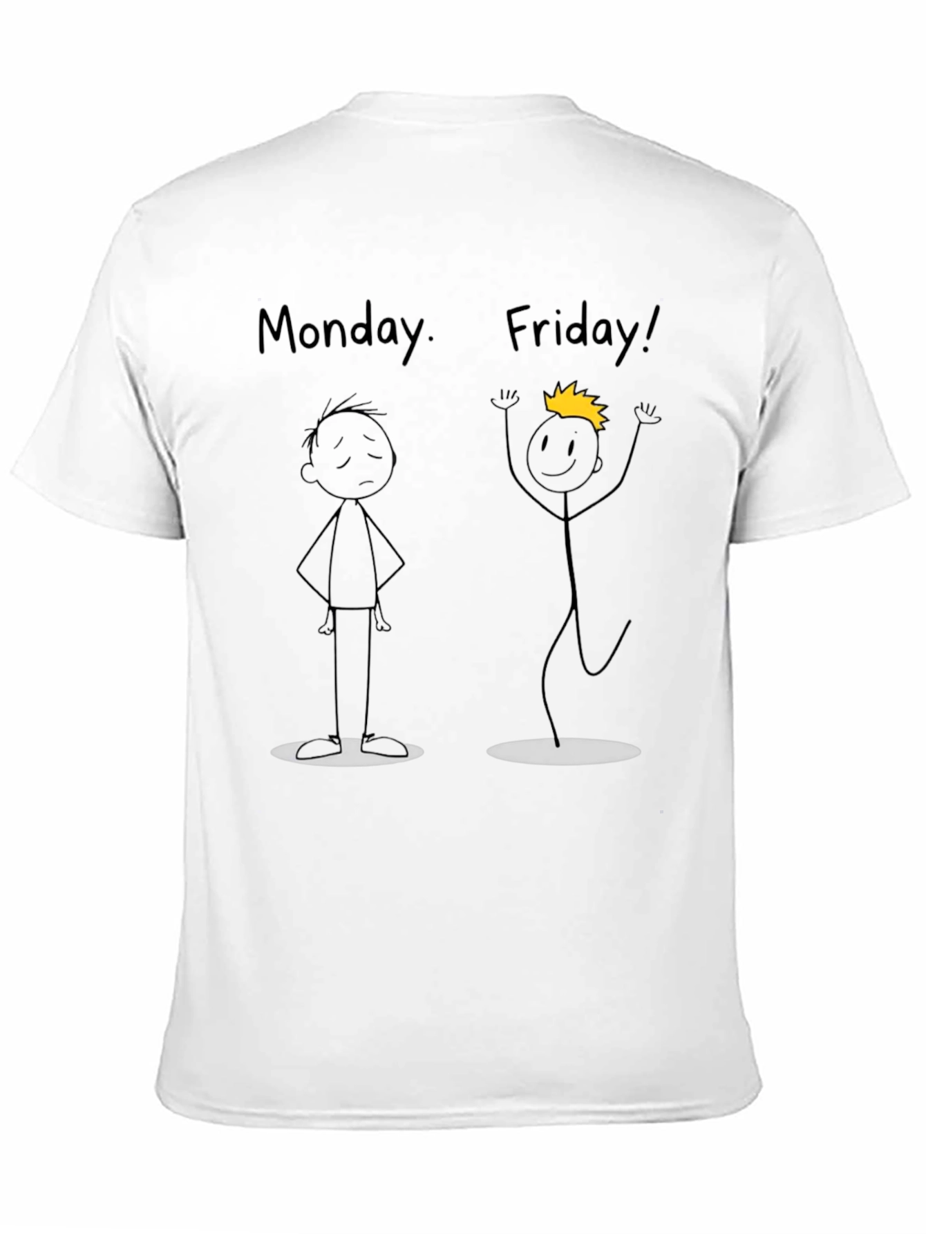 Monday Friday Graphic Black T-Shirt