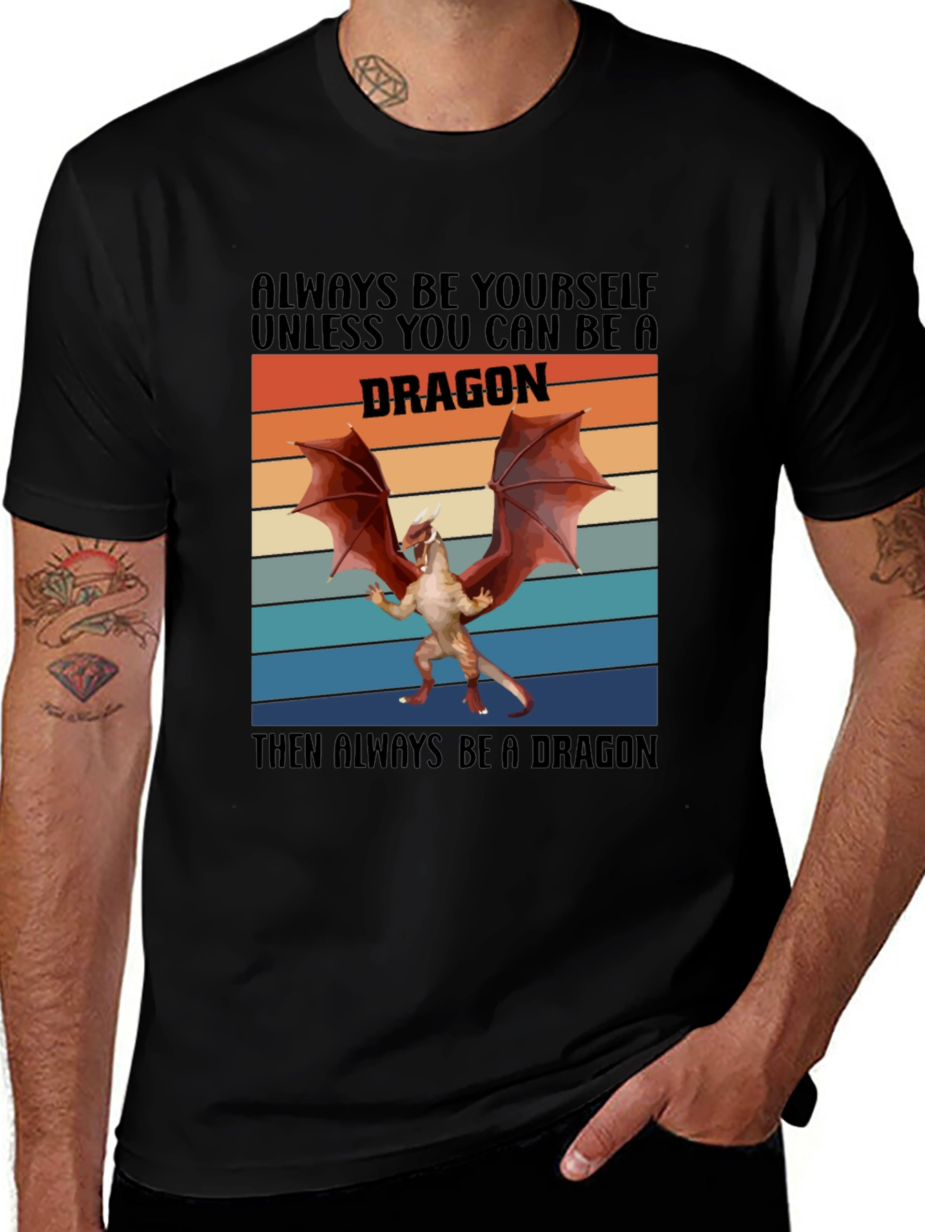 Always Be A Dragon T-Shirt Novelty Graphic Tee