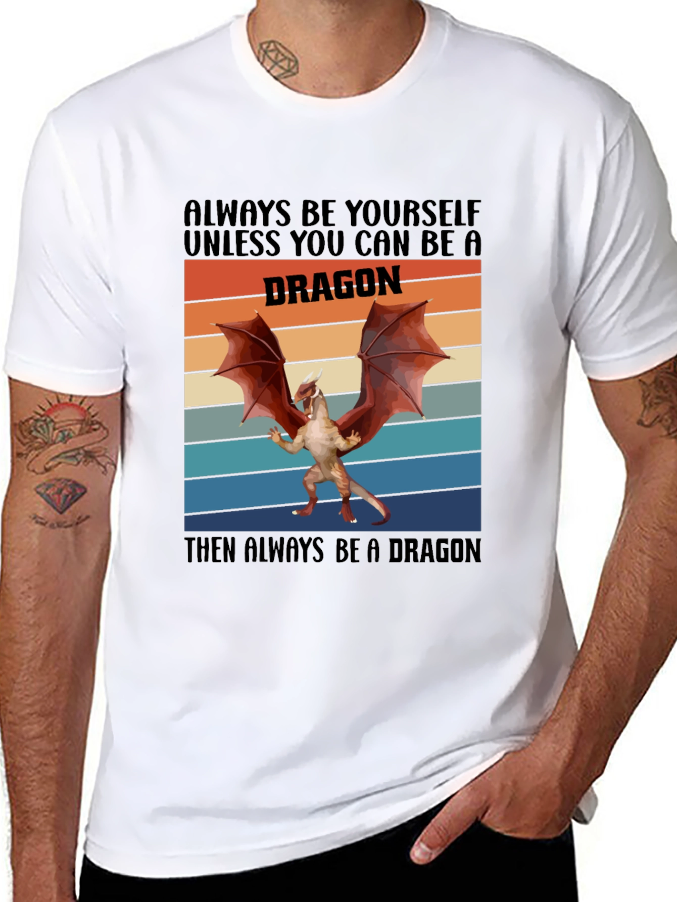 Always Be A Dragon T-Shirt Novelty Graphic Tee