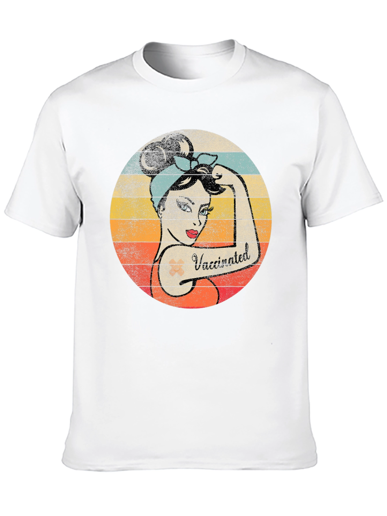 Retro Vaccinated Woman T-Shirt