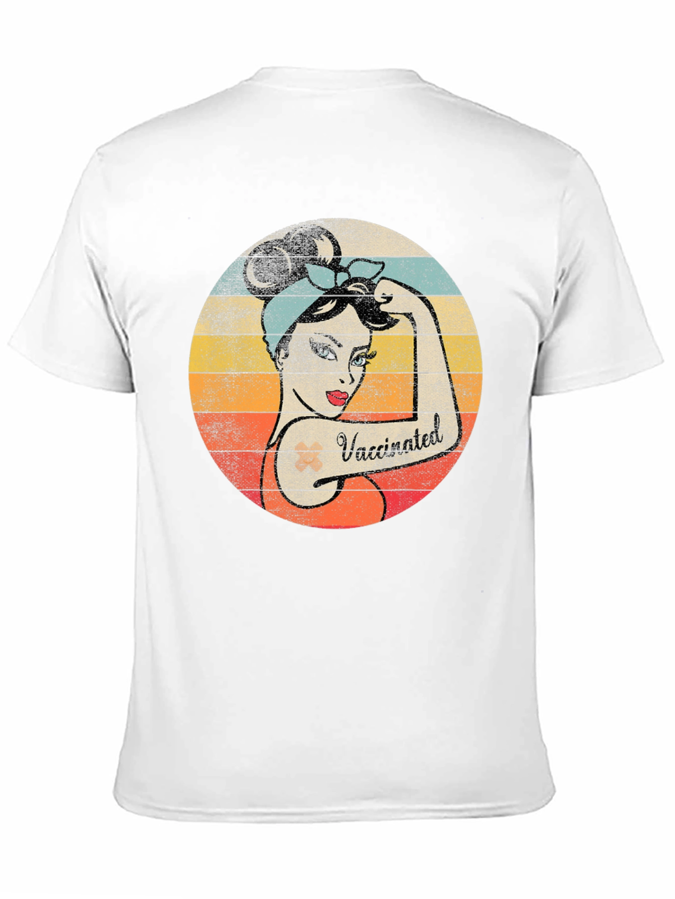 Retro Vaccinated Woman T-Shirt