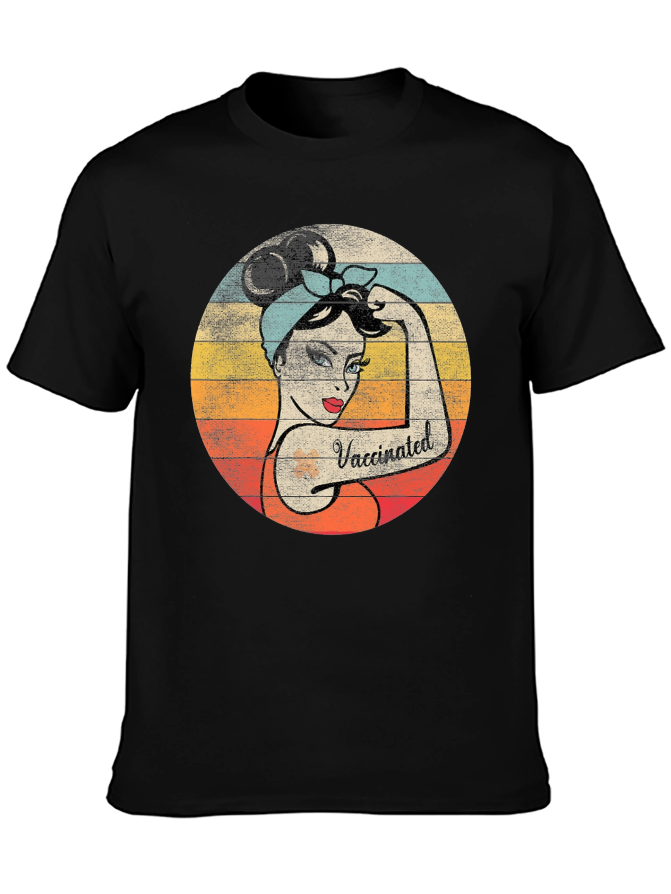 Retro Vaccinated Woman T-Shirt