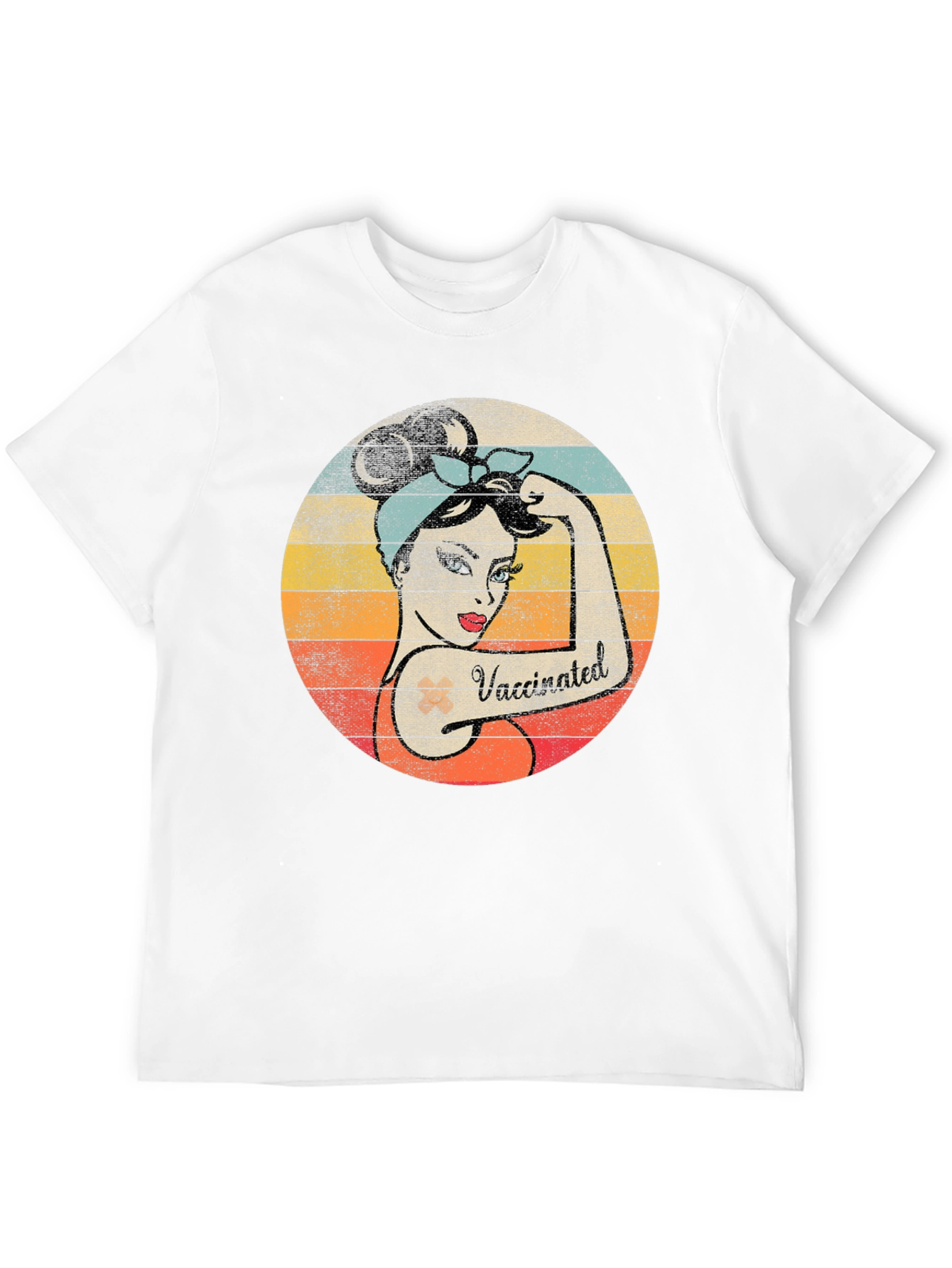 Retro Vaccinated Woman T-Shirt