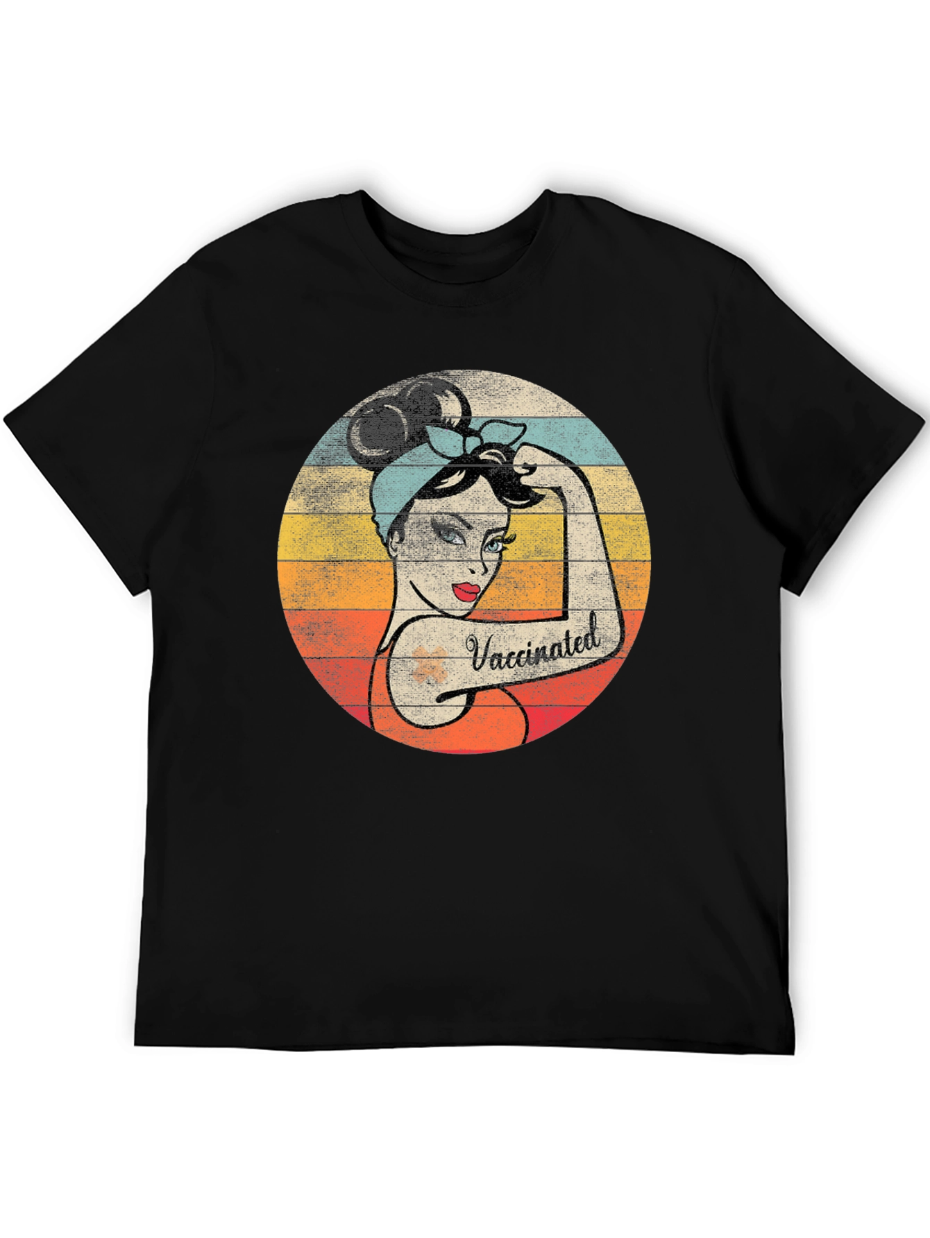Retro Vaccinated Woman T-Shirt