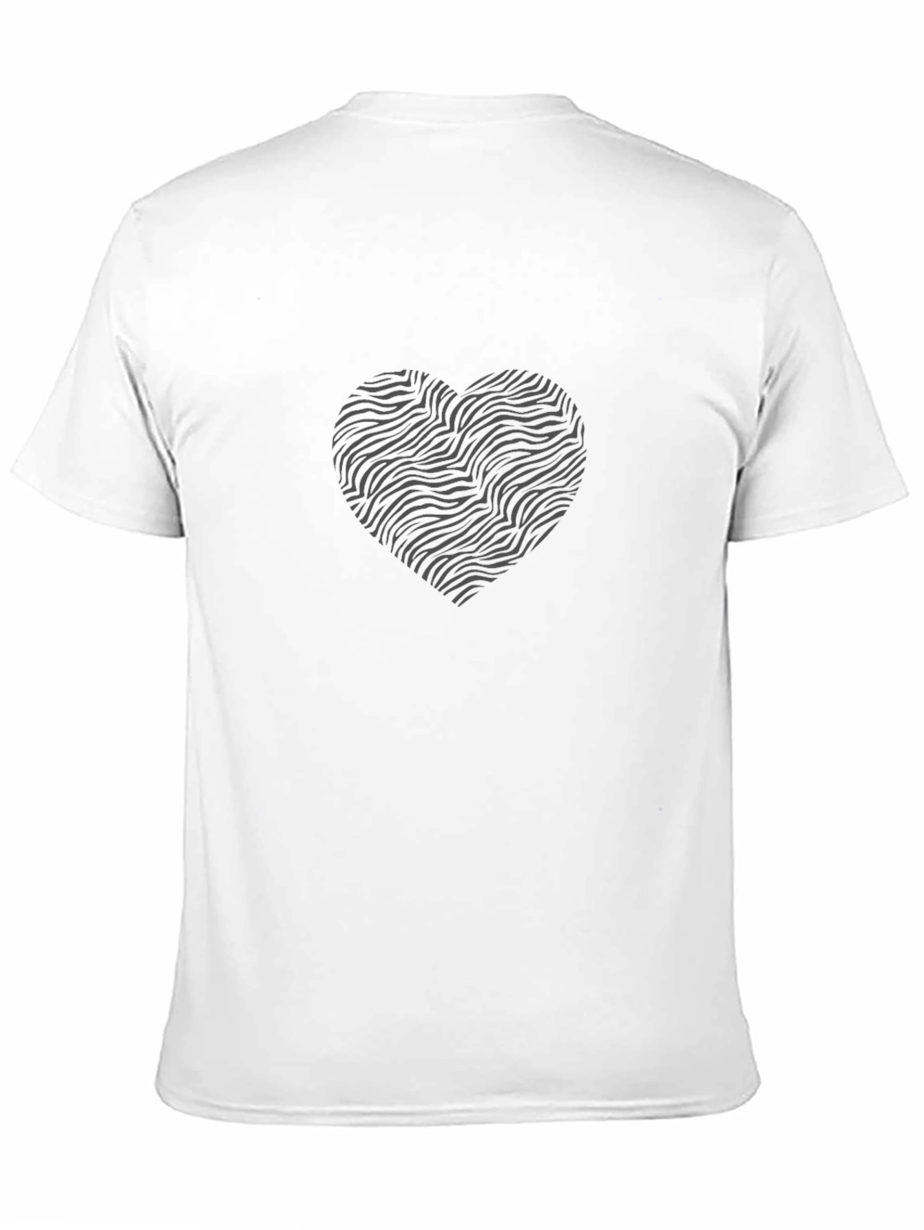 Black Zebra Heart Tee - Stylish Cotton Comfort