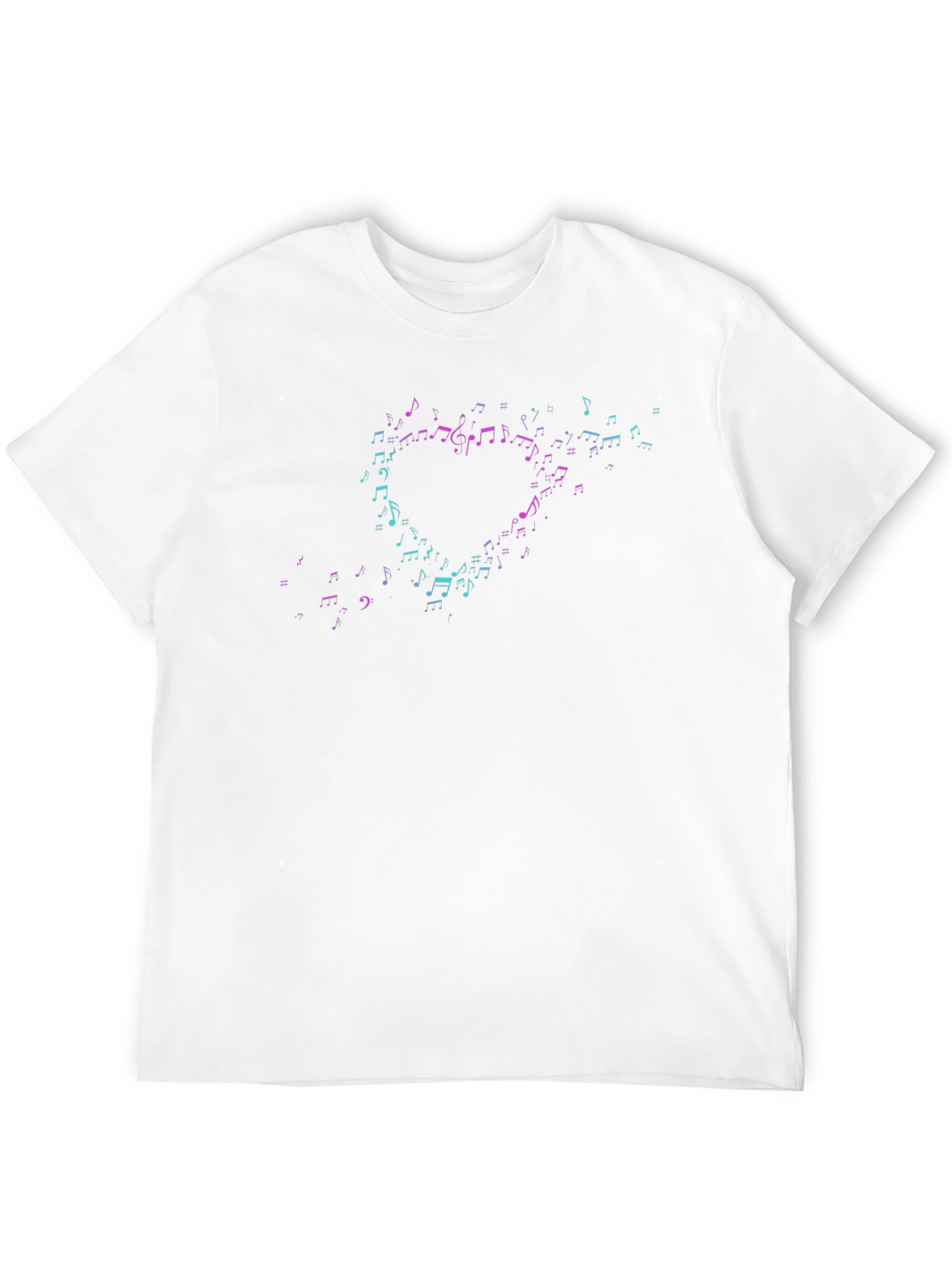 Musical Heart Notes Graphic T-Shirt