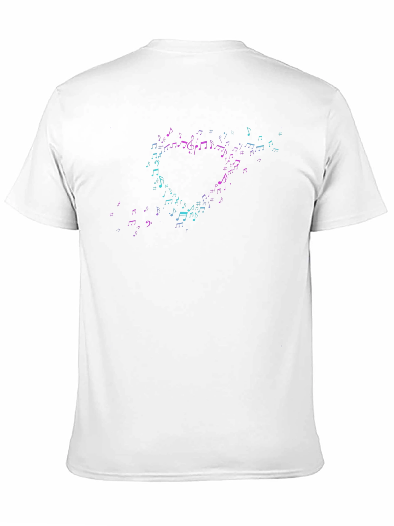 Musical Heart Notes Graphic T-Shirt