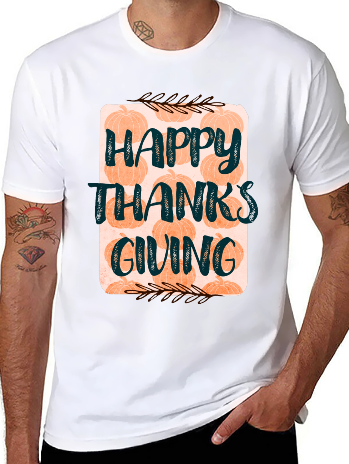 Happy Thanksgiving Pumpkin Graphic Tee