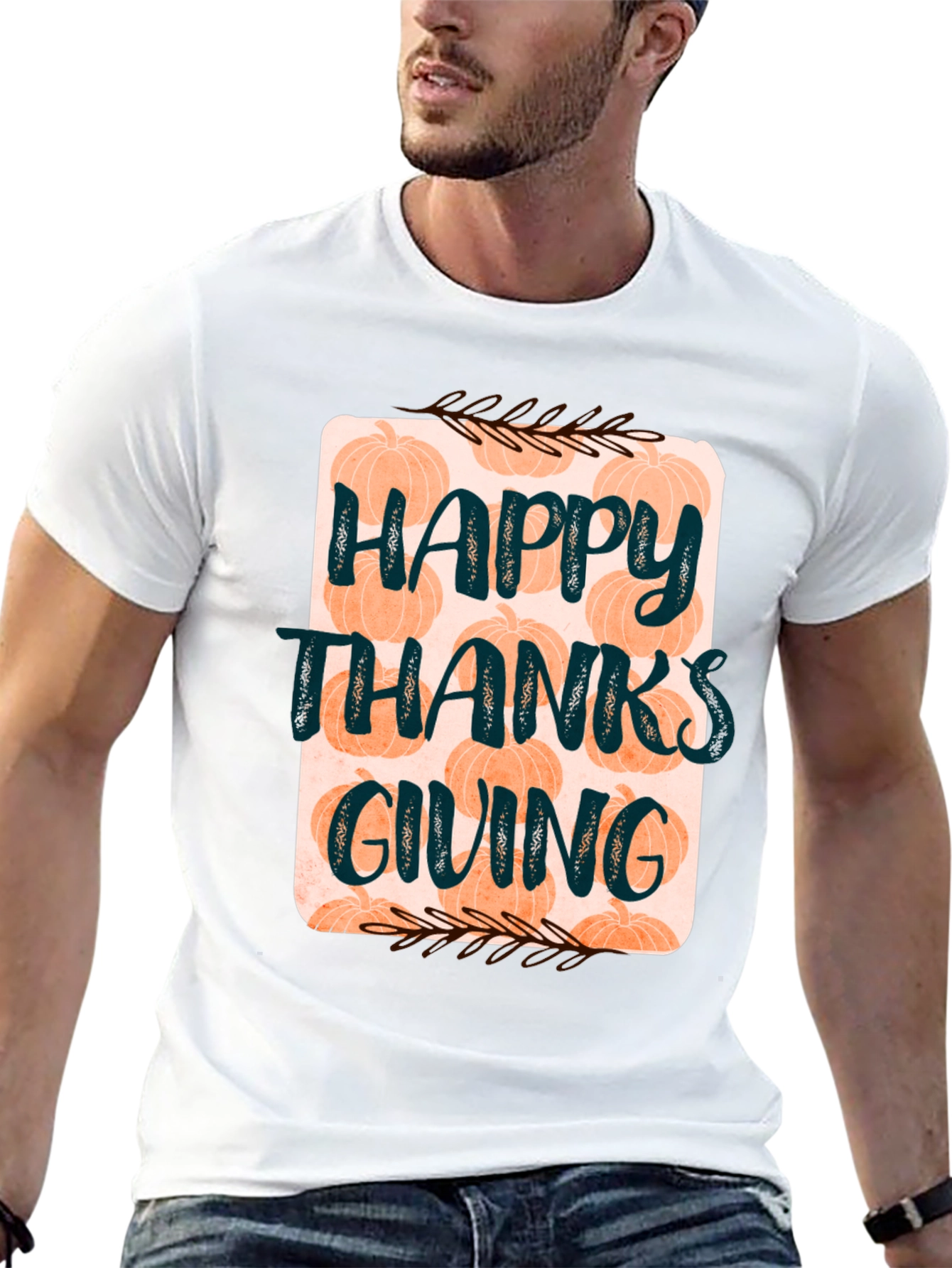 Happy Thanksgiving Pumpkin Graphic Tee
