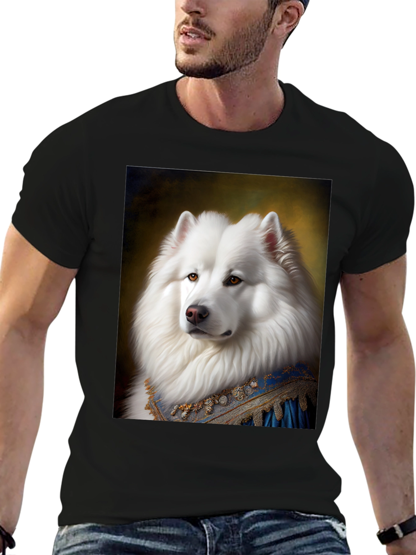 Regal Samoyed Dog Portrait T-Shirt