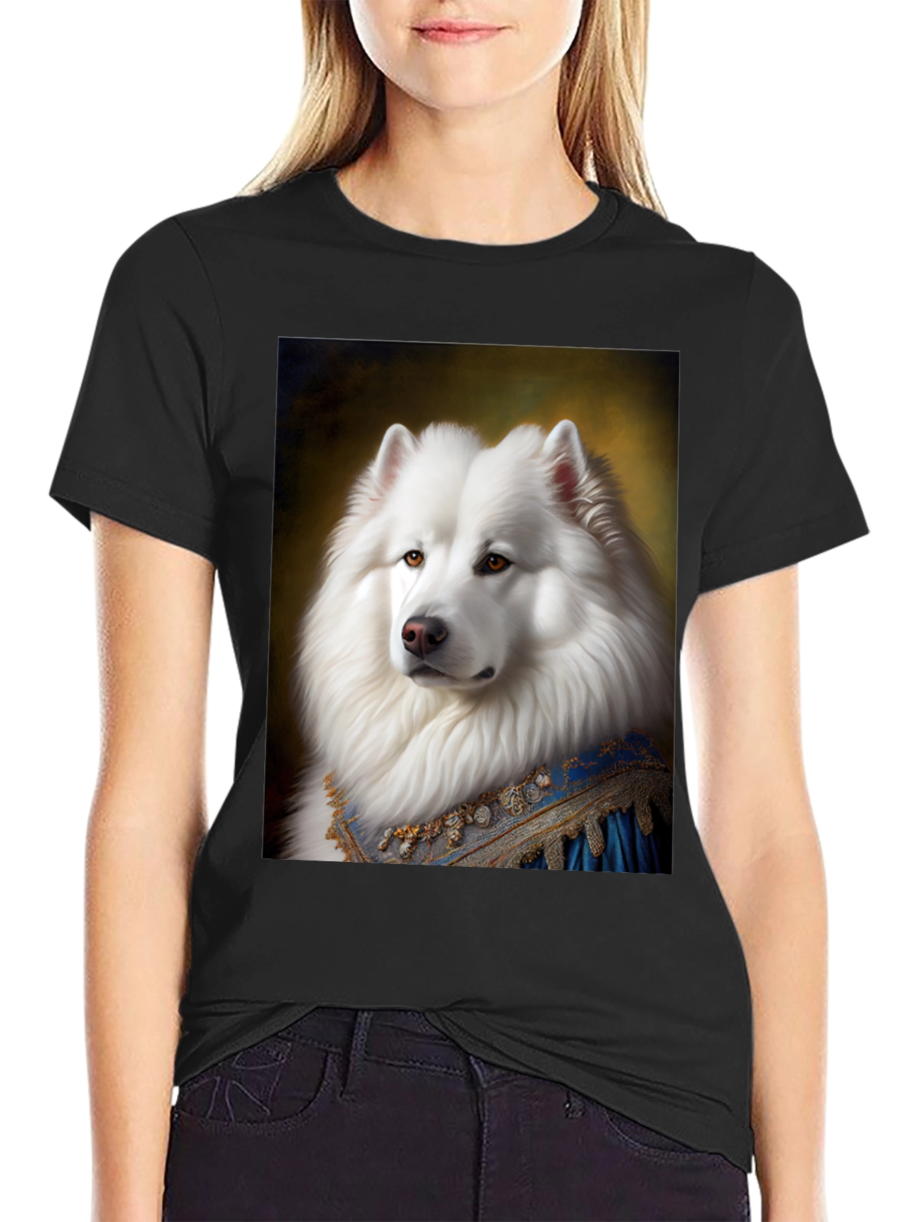 Regal Samoyed Dog Portrait T-Shirt