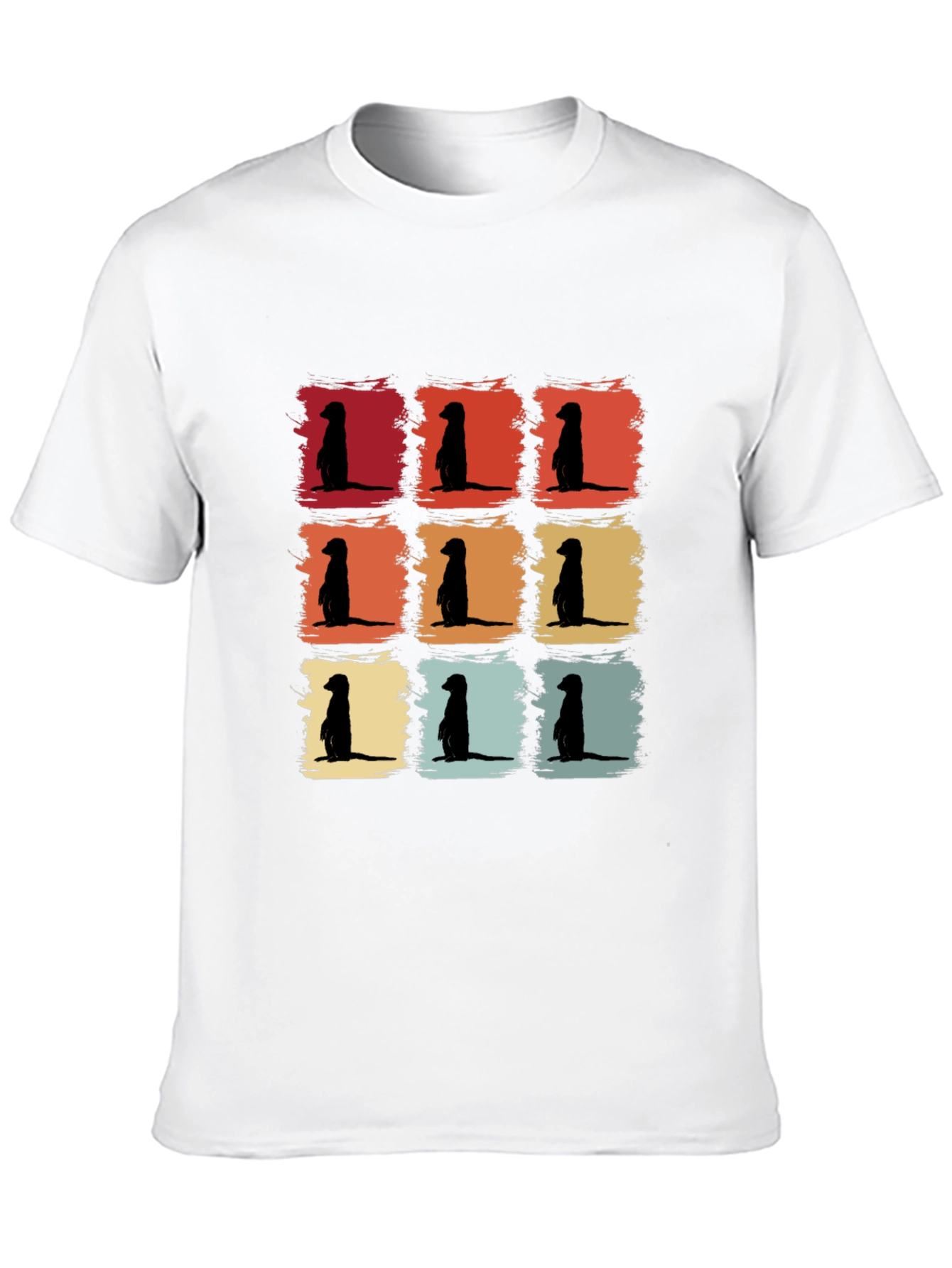 Meerkat Retro T-Shirt Cool Animal Tee