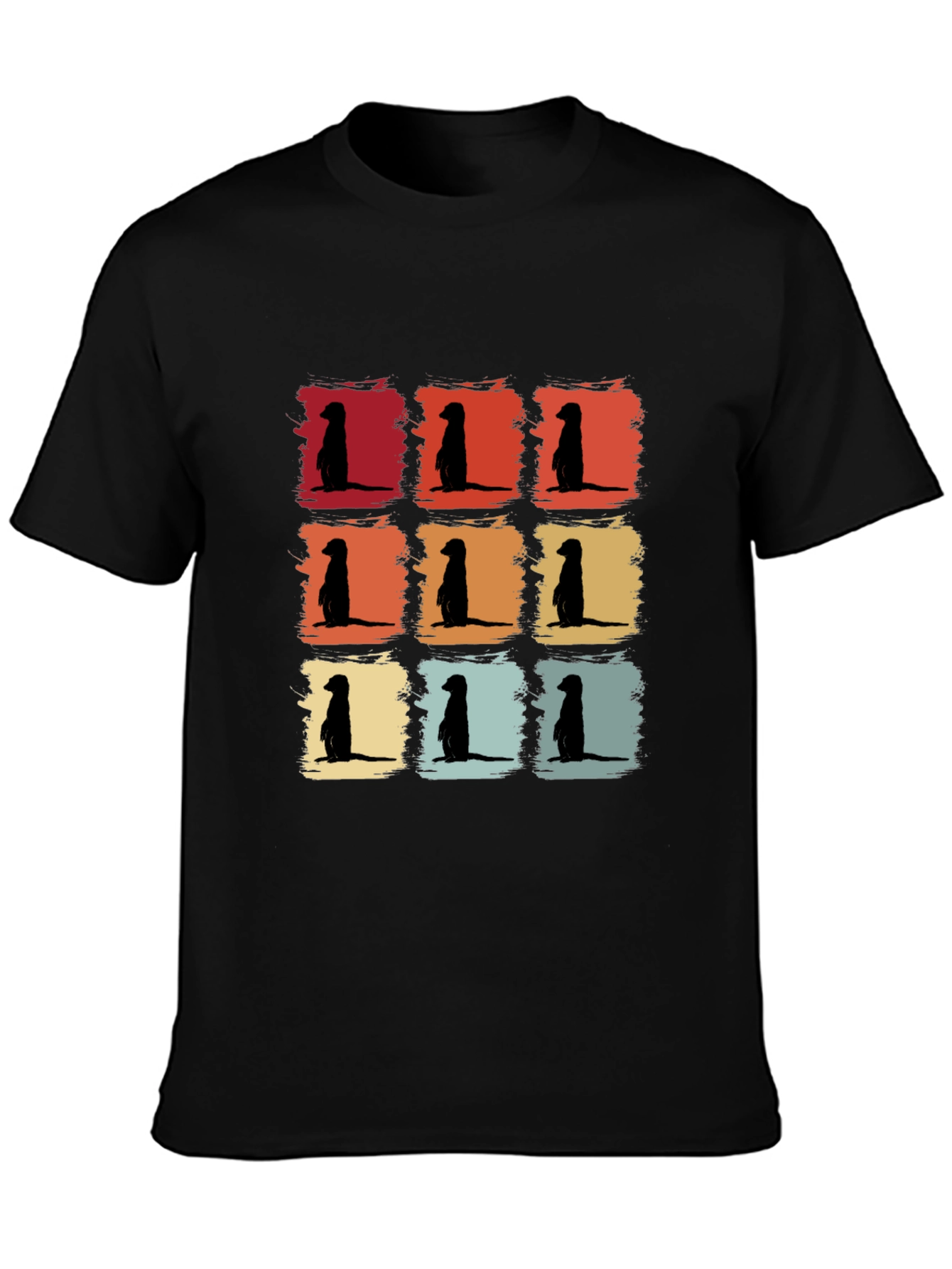 Meerkat Retro T-Shirt Cool Animal Tee