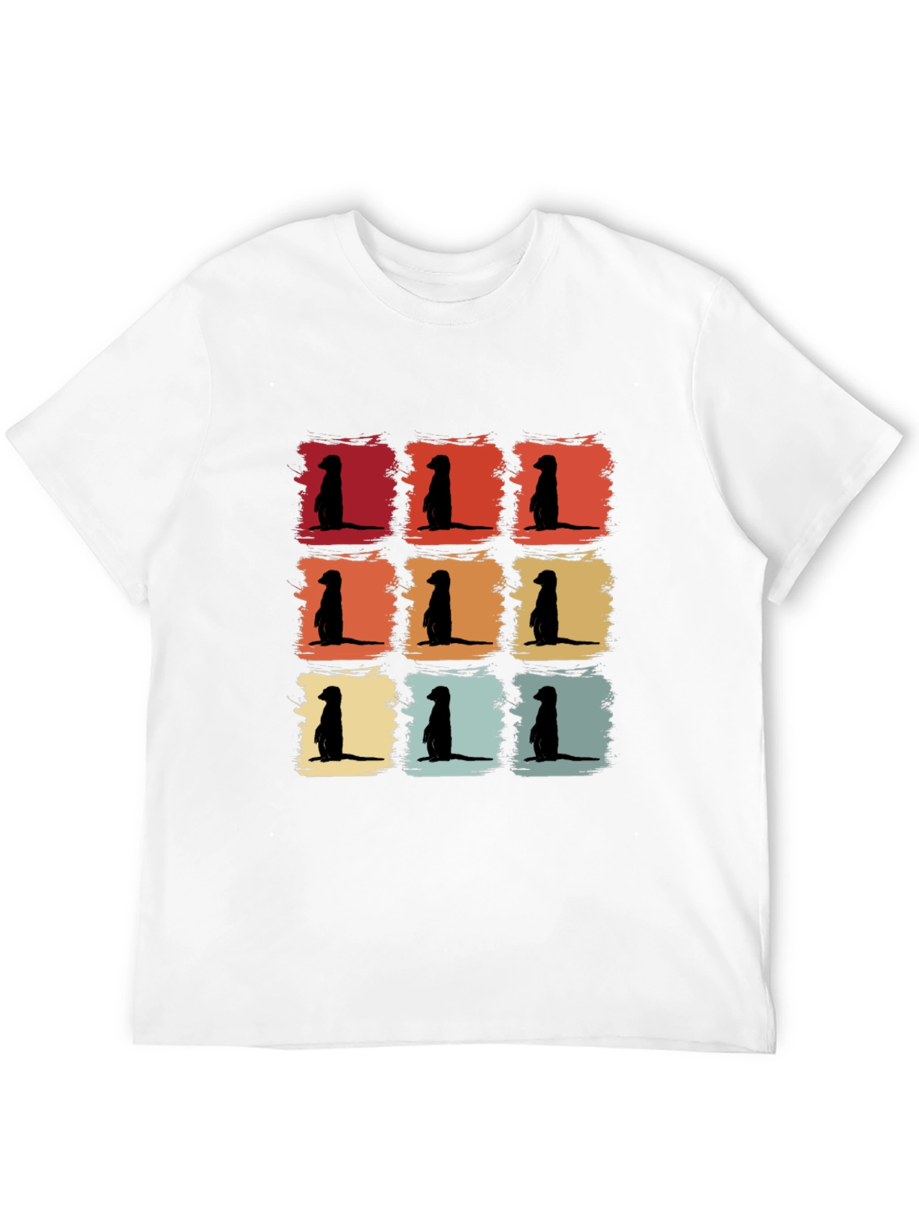 Meerkat Retro T-Shirt Cool Animal Tee