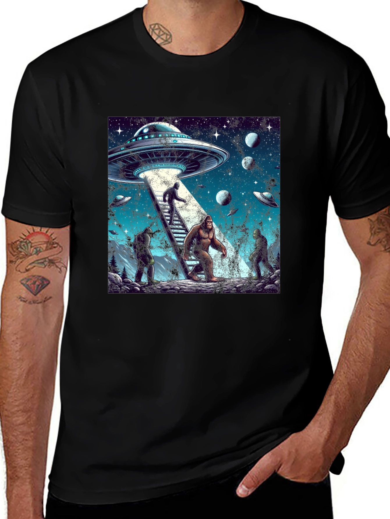 UFO Bigfoot Alien T-Shirt
