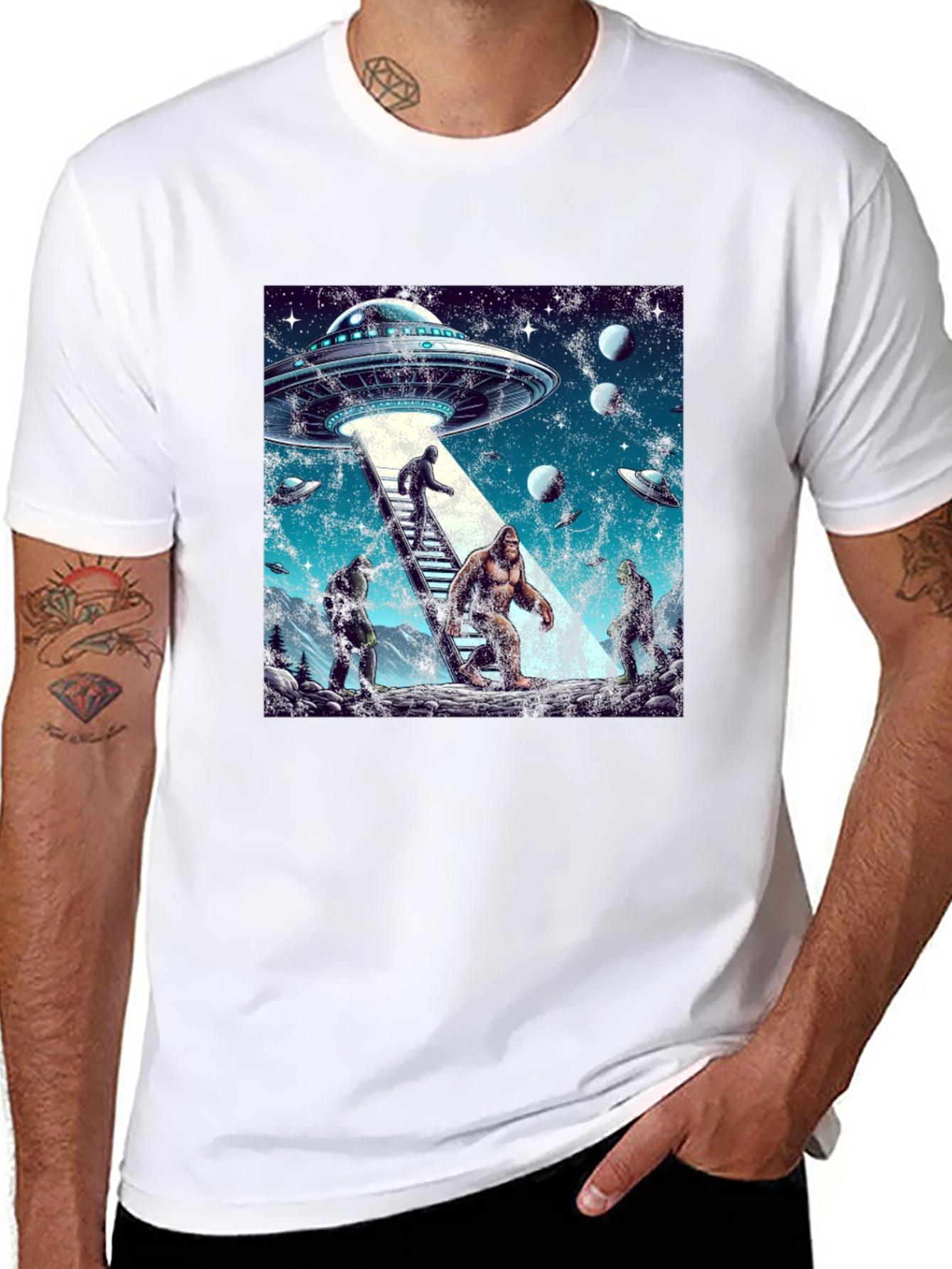UFO Bigfoot Alien T-Shirt