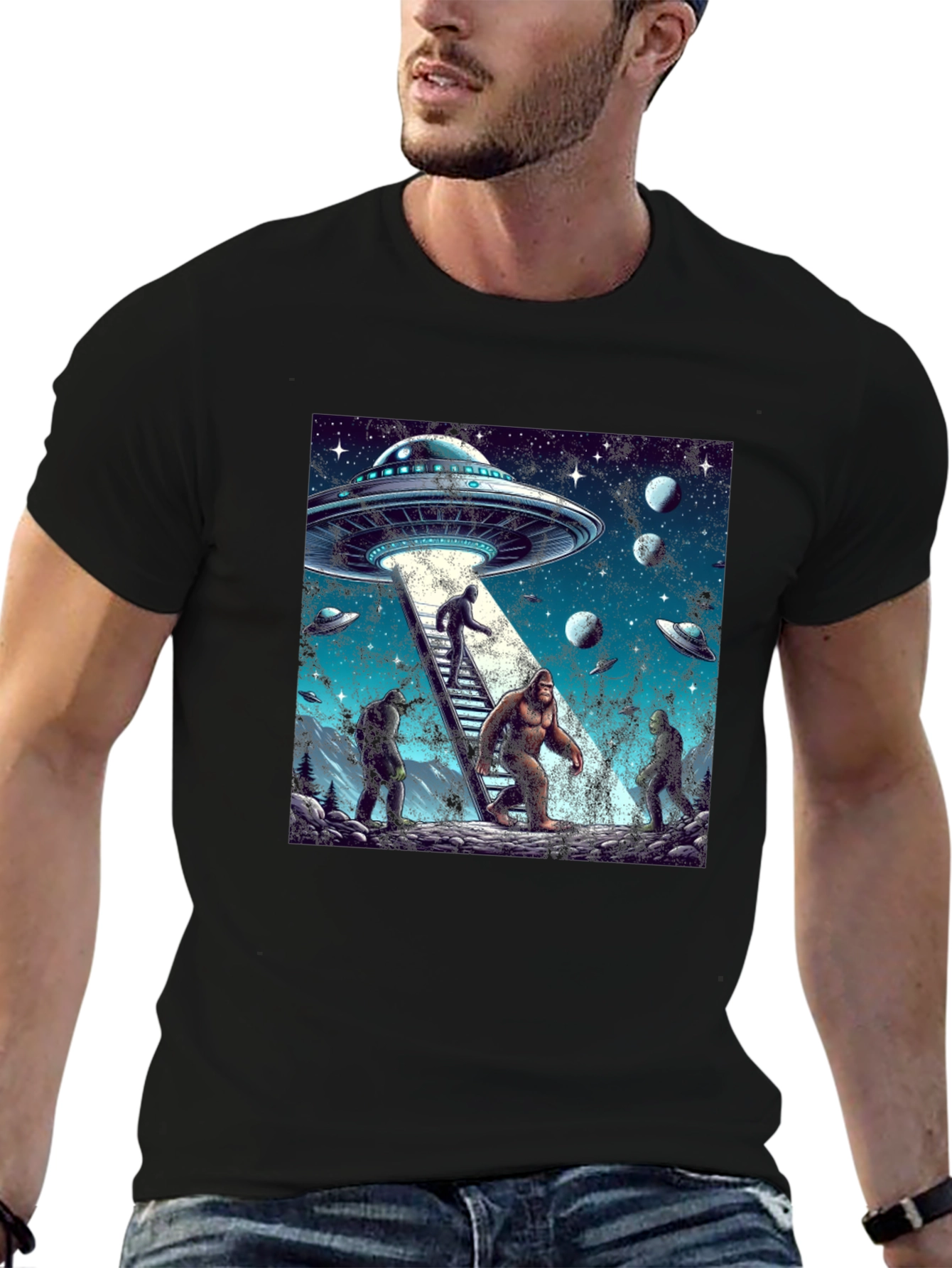 UFO Bigfoot Alien T-Shirt