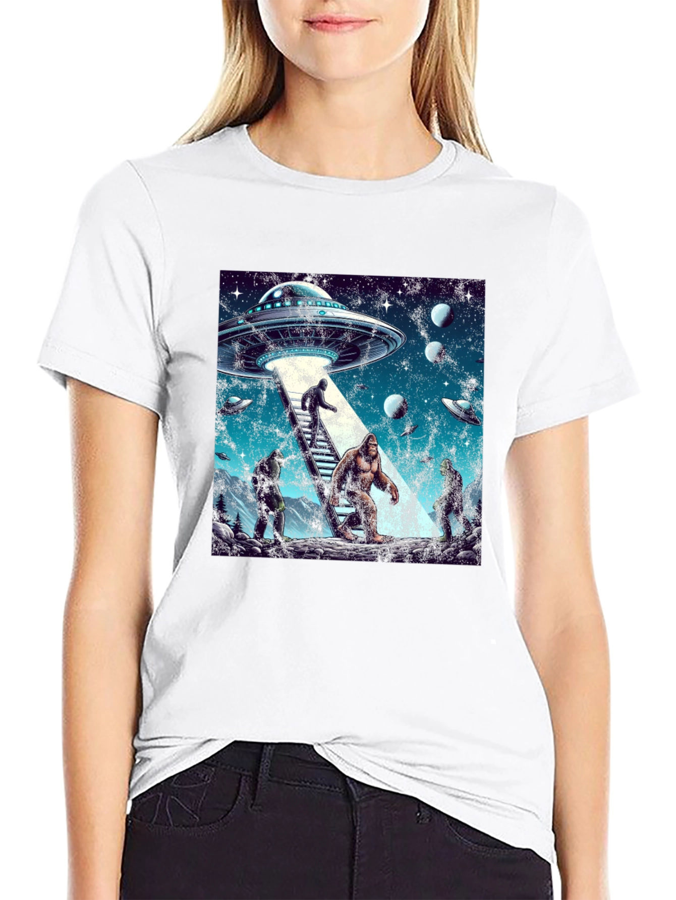 UFO Bigfoot Alien T-Shirt