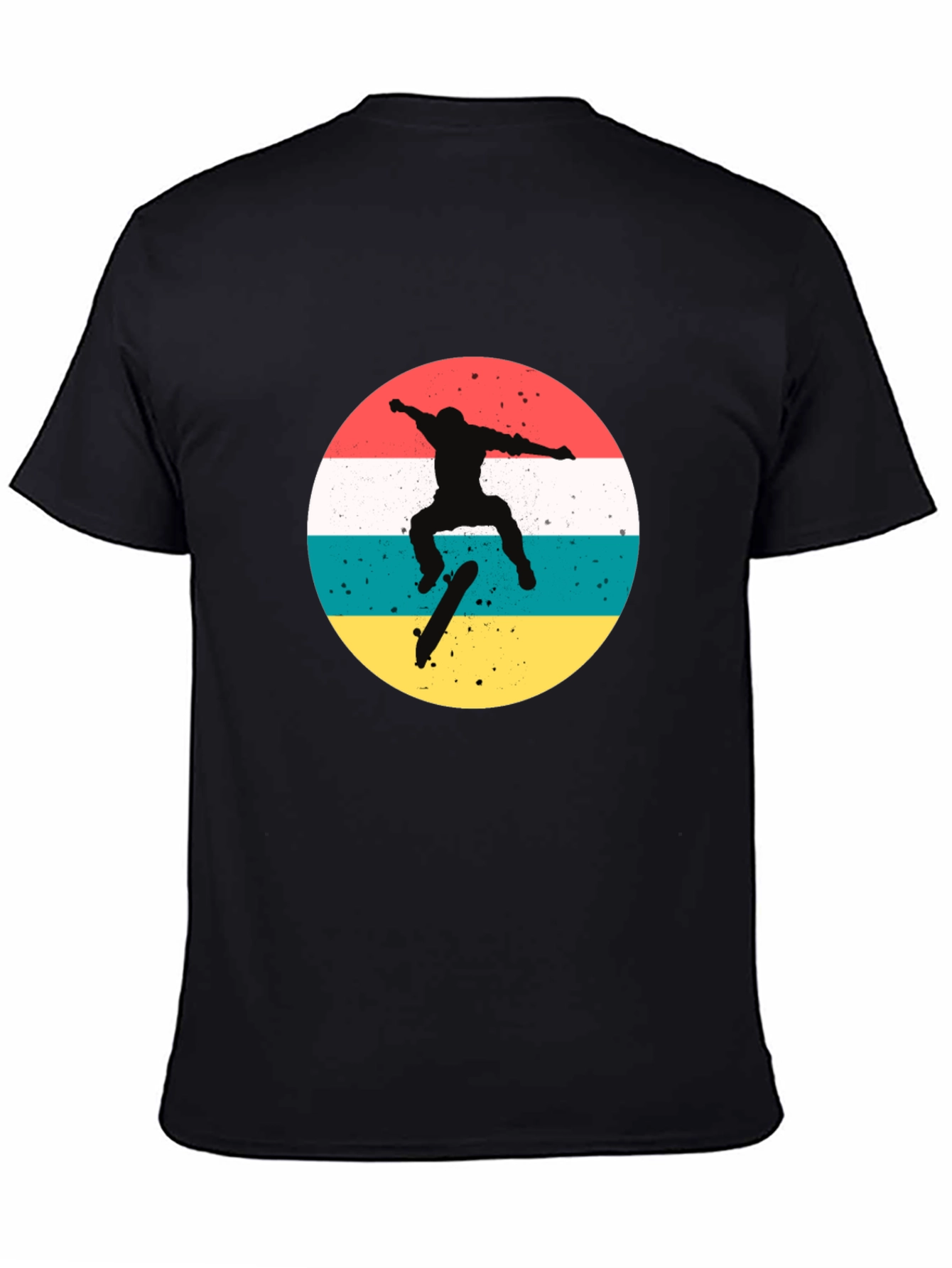 Retro Skater Graphic T-Shirt - Black