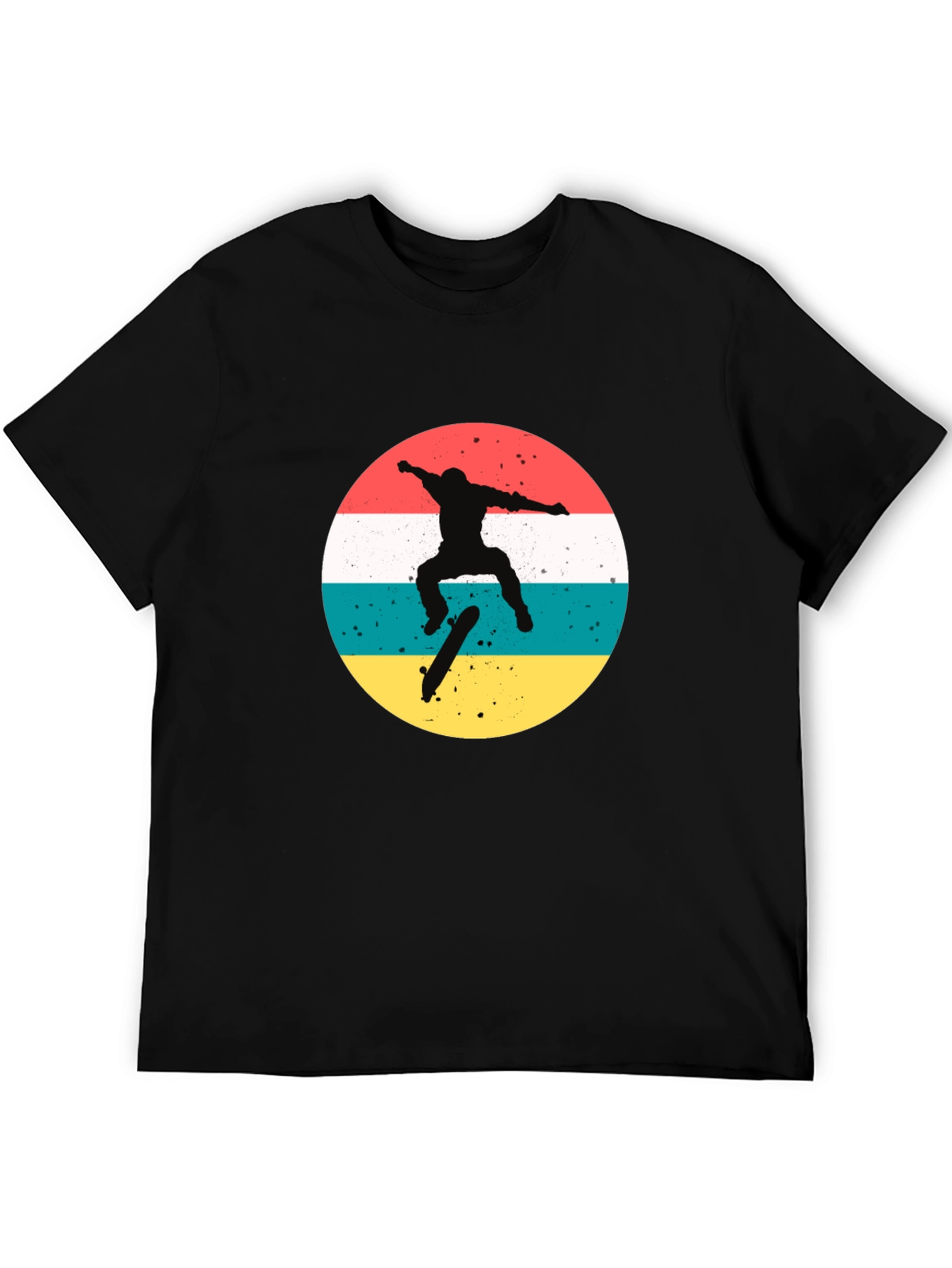Retro Skater Graphic T-Shirt - Black