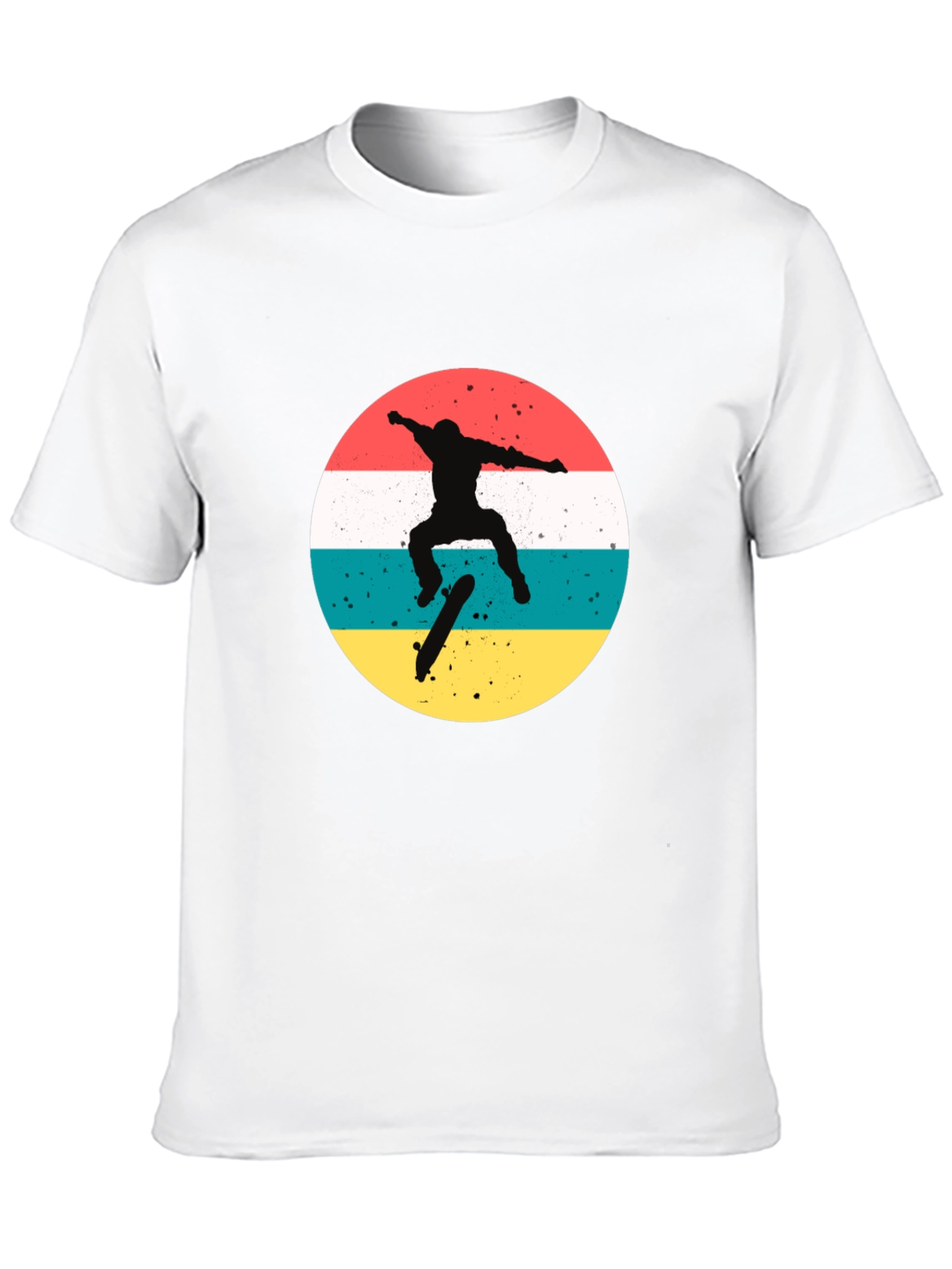 Retro Skater Graphic T-Shirt - Black