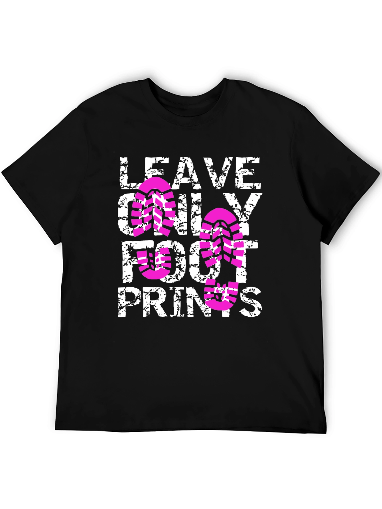 Leave Only Footprints Black T-Shirt