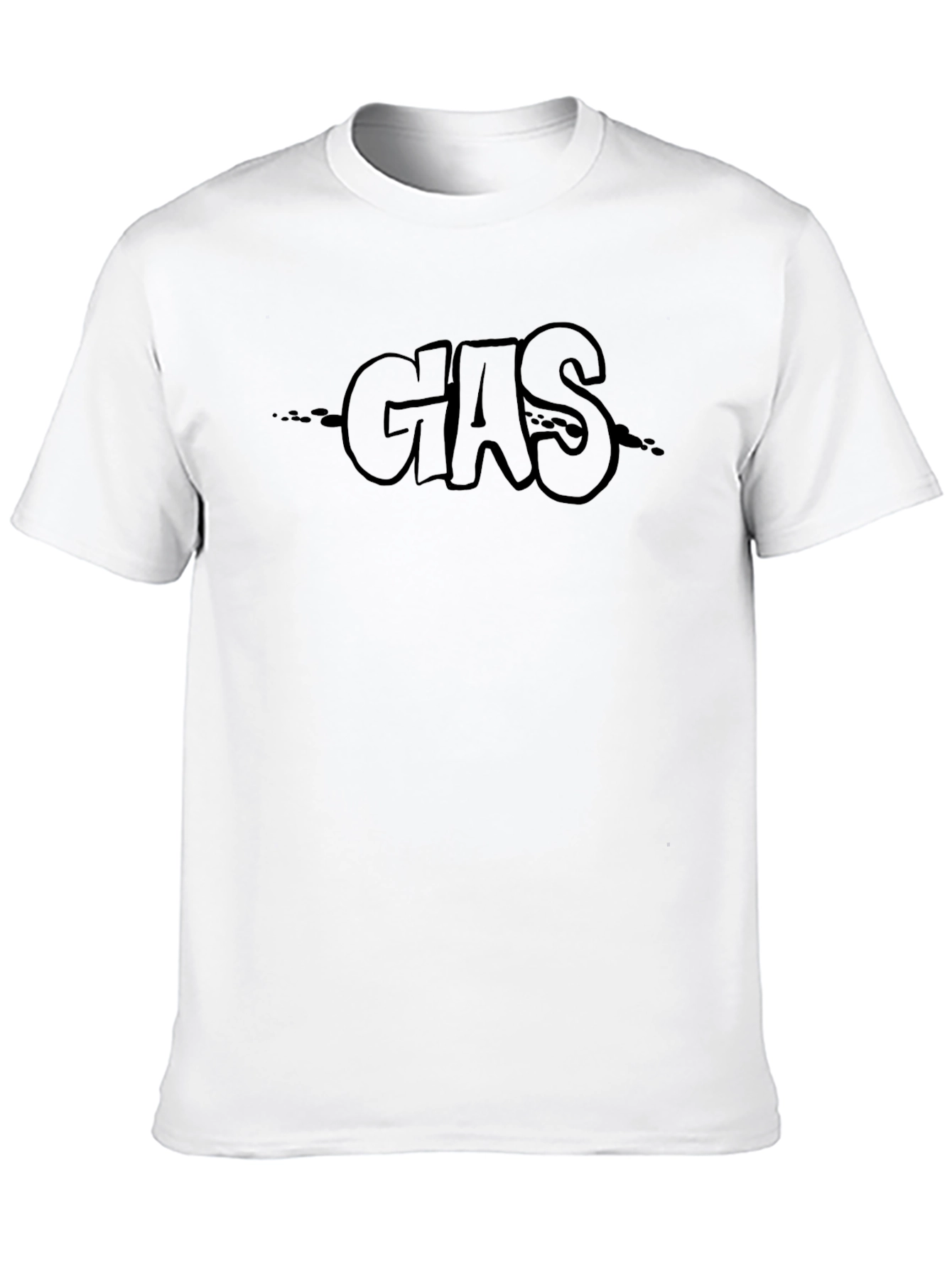 GAS Graphic Print T-Shirt - Black Crew Neck Tee